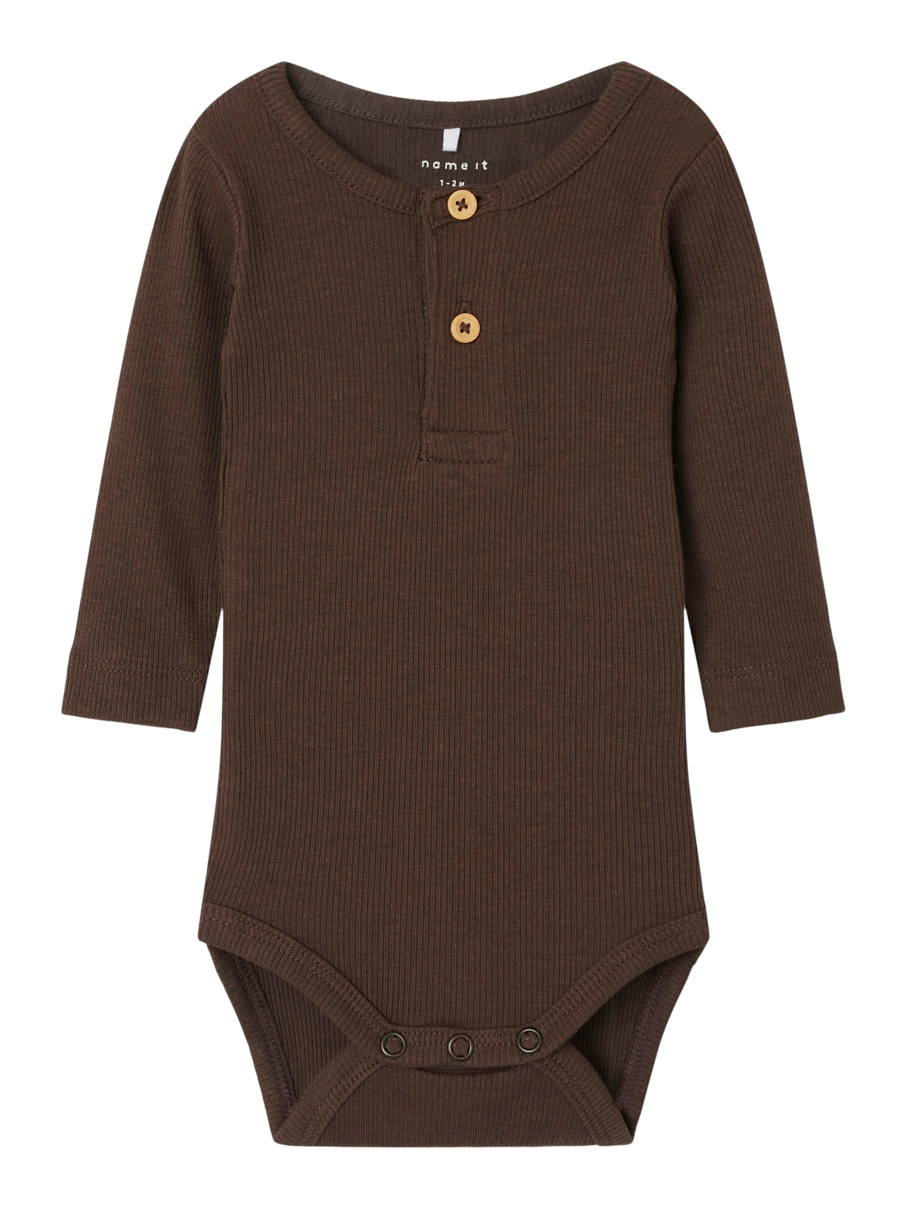 Name It Kab Body Noos – Blød Rib i Varme Brune Nuancer