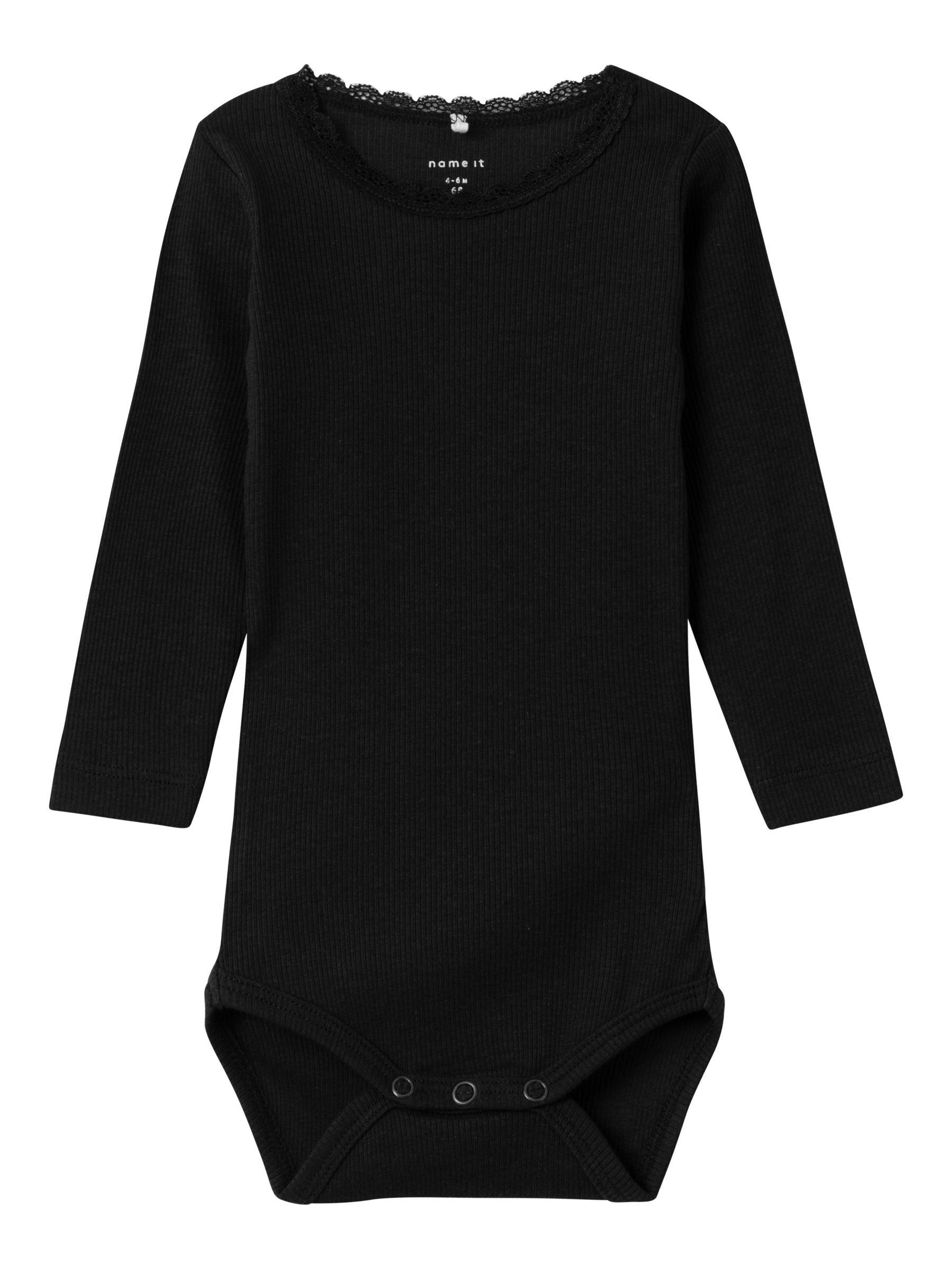 Name It Kab Body Noos – Sort Rib til Børn – Stilfuld Komfort