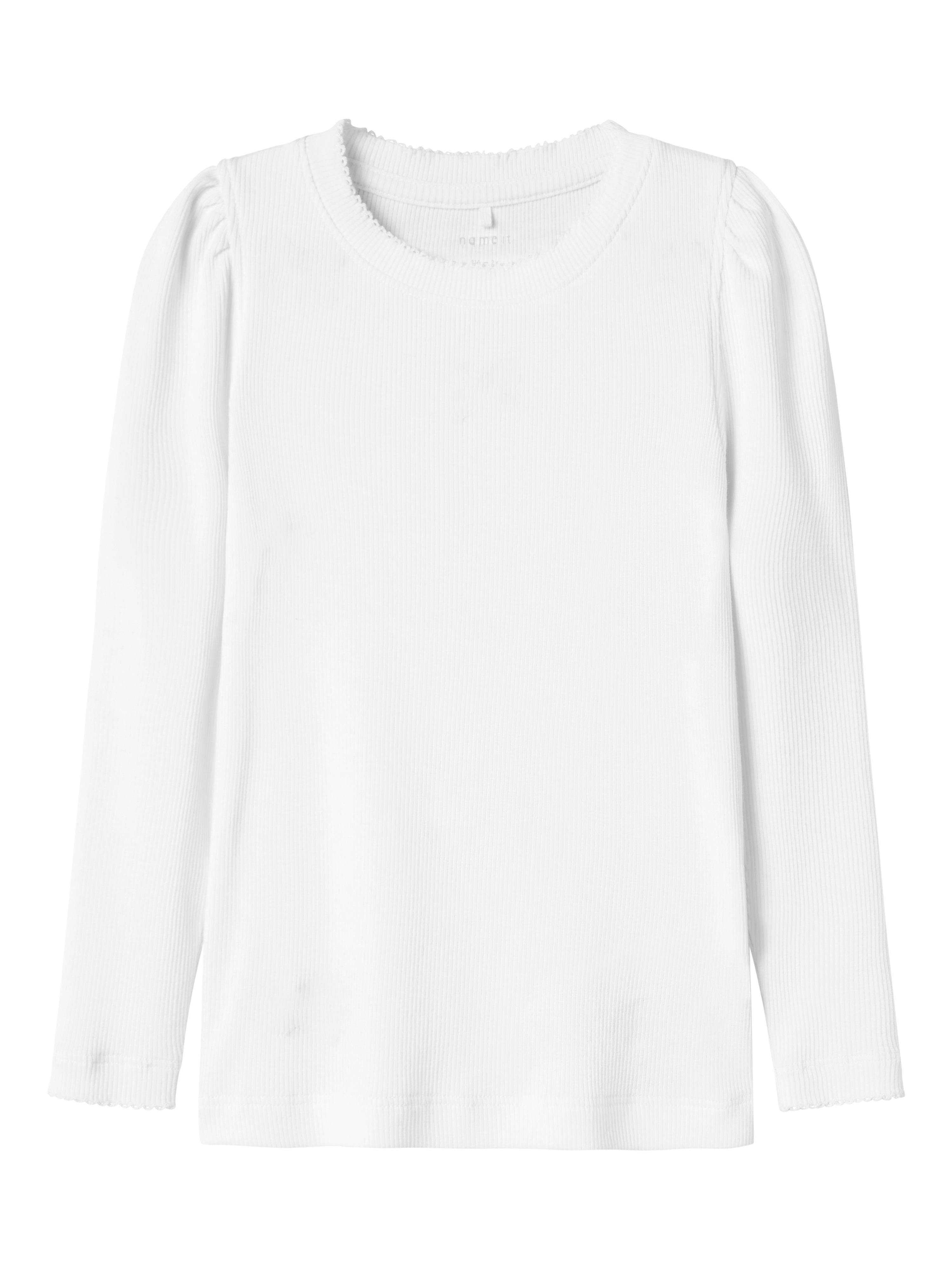Name It Fikab Bluse – Lys Hvid med Blondekrave til Børn