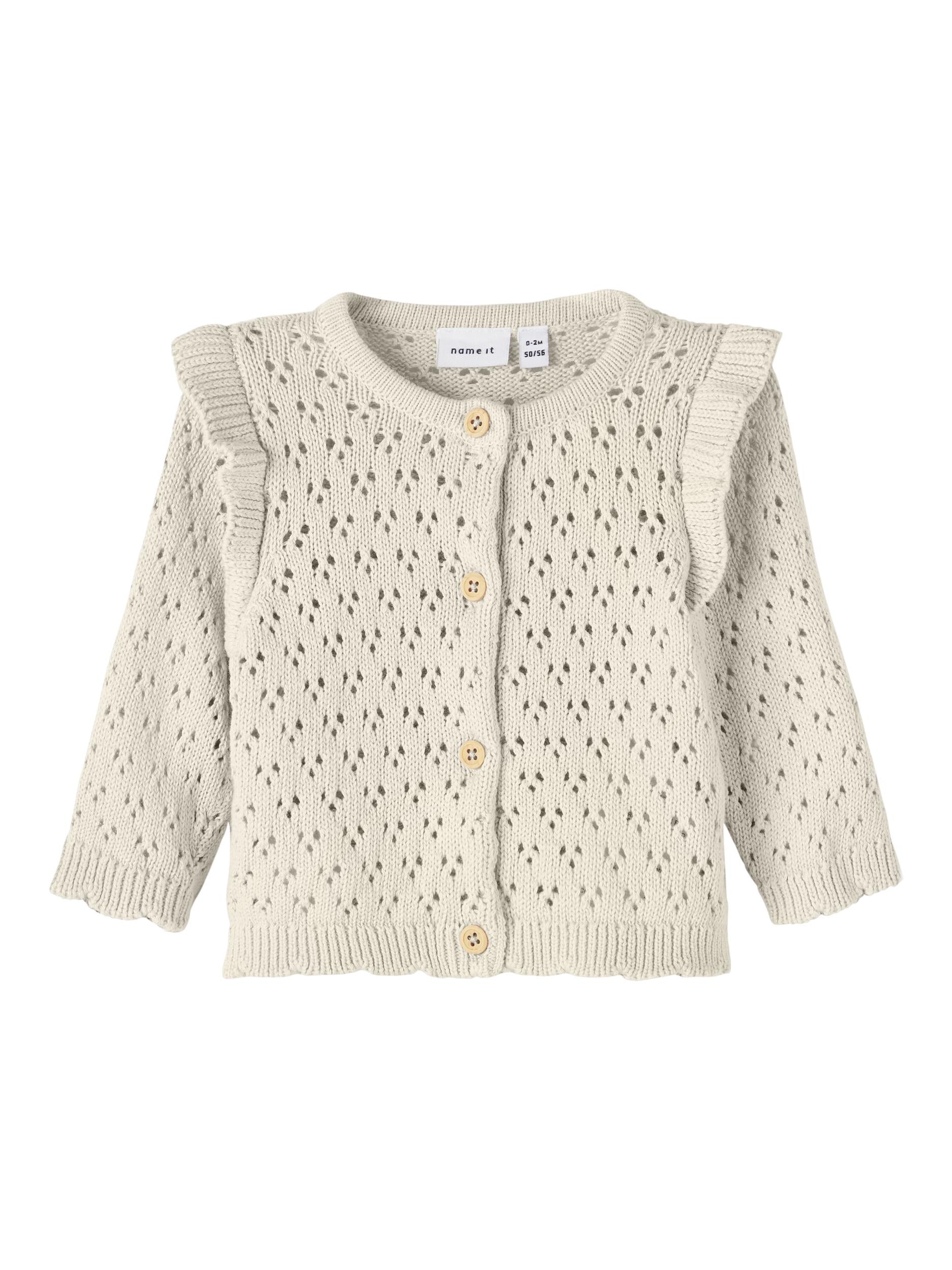 Name It Karandi Strik Cardigan – Peyote Melange Tilbud