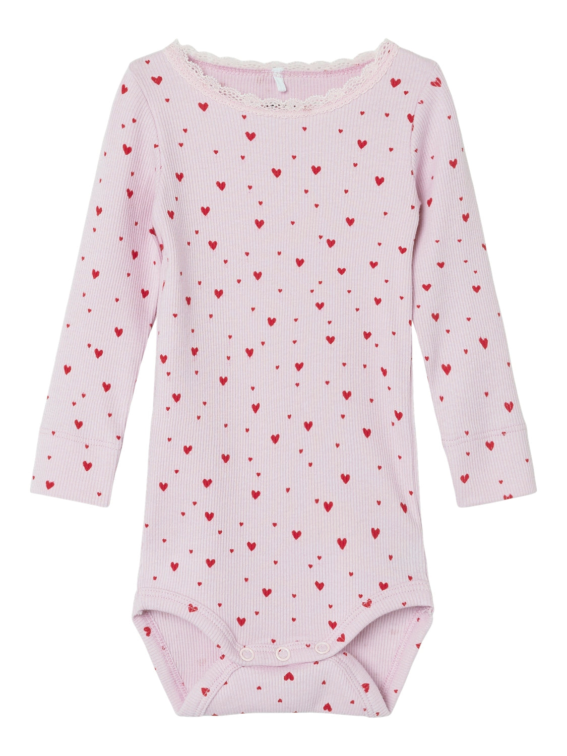 Name It Kitta Body - Lyserød med Hjerter til Baby