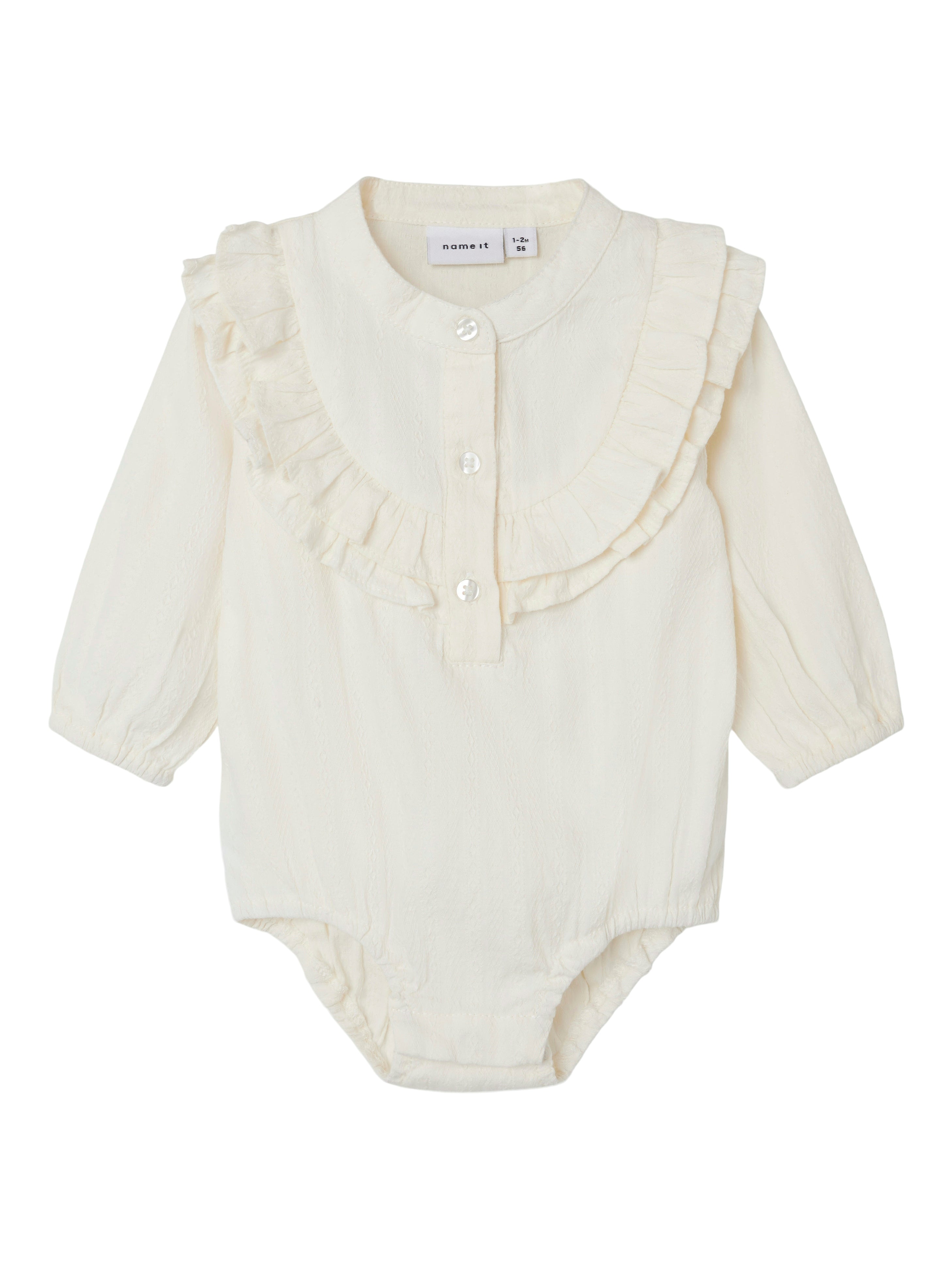 Name It Lemarie Body – Råhvid Elegance til Børn