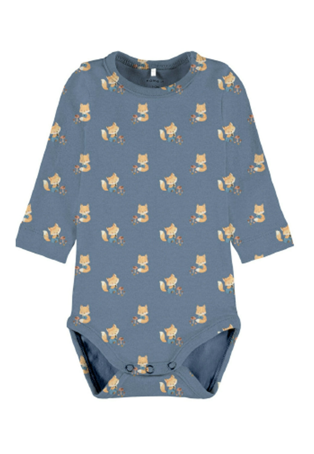 Name It Lox Body – Ræv Print i Coronet Blue Melange