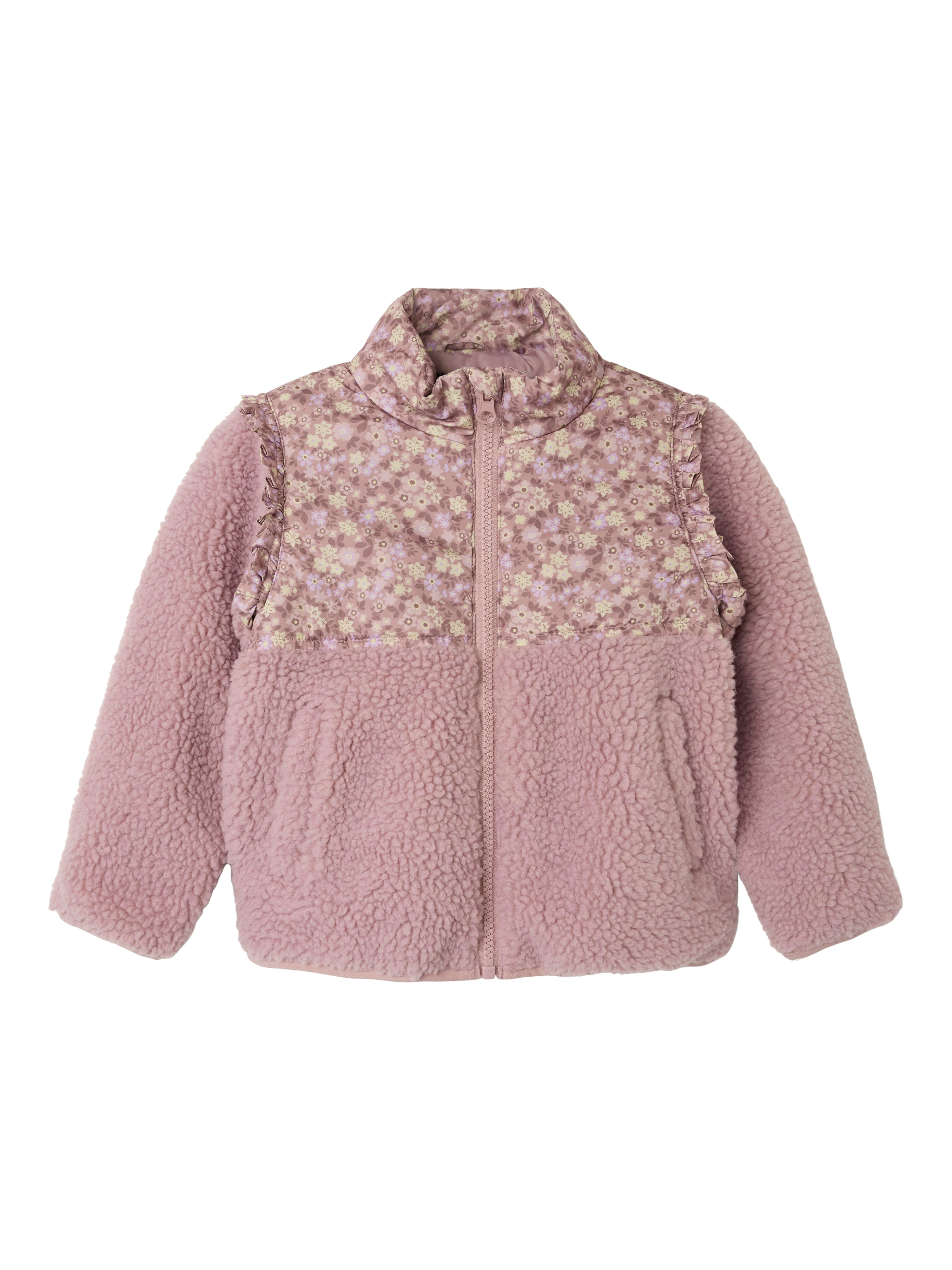 Minna Teddy Jakke – Woodrose med Blomsterprint til Børn