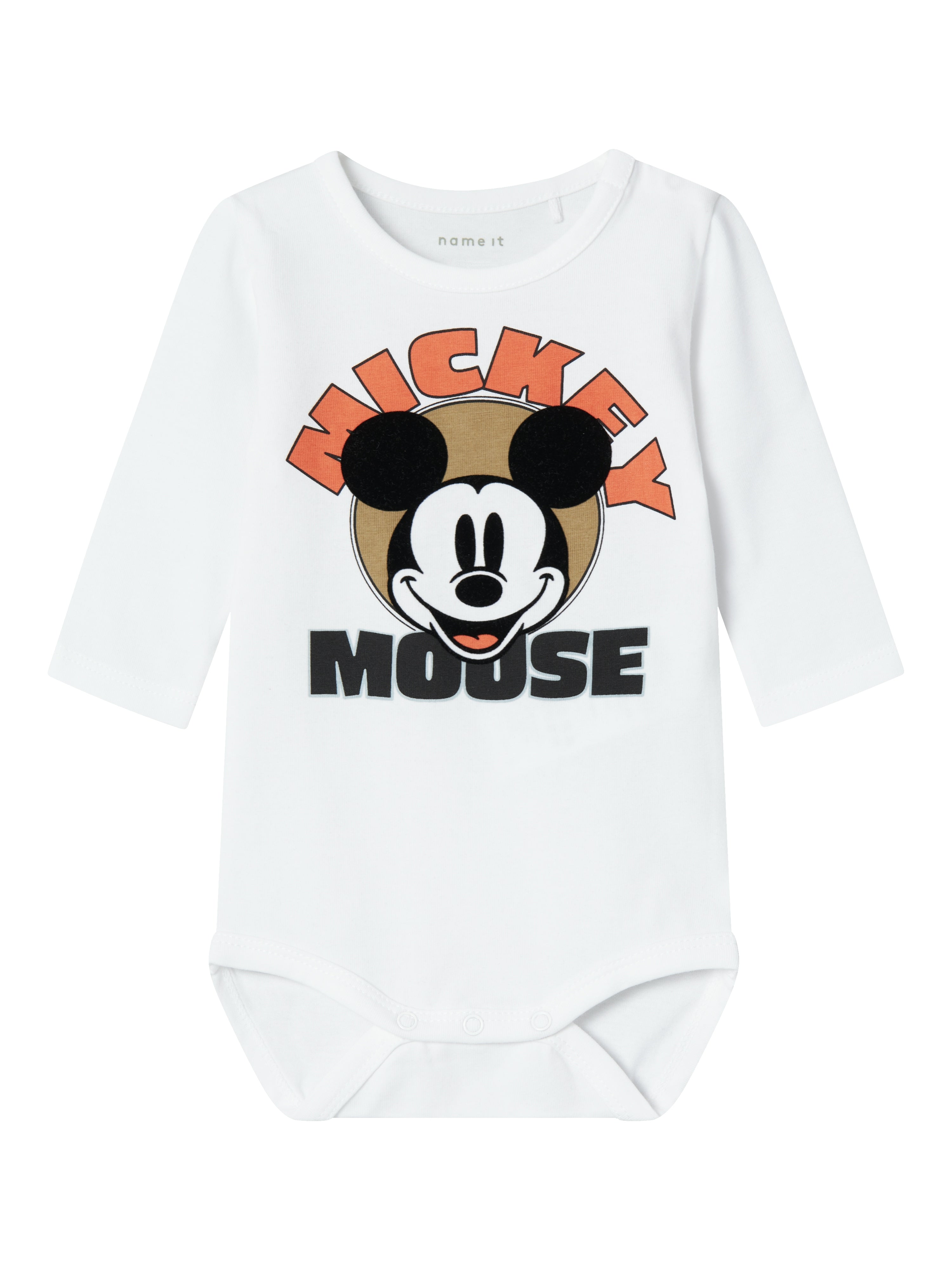Name It Osi Mickey Body - Lys Hvid med Mickey Print