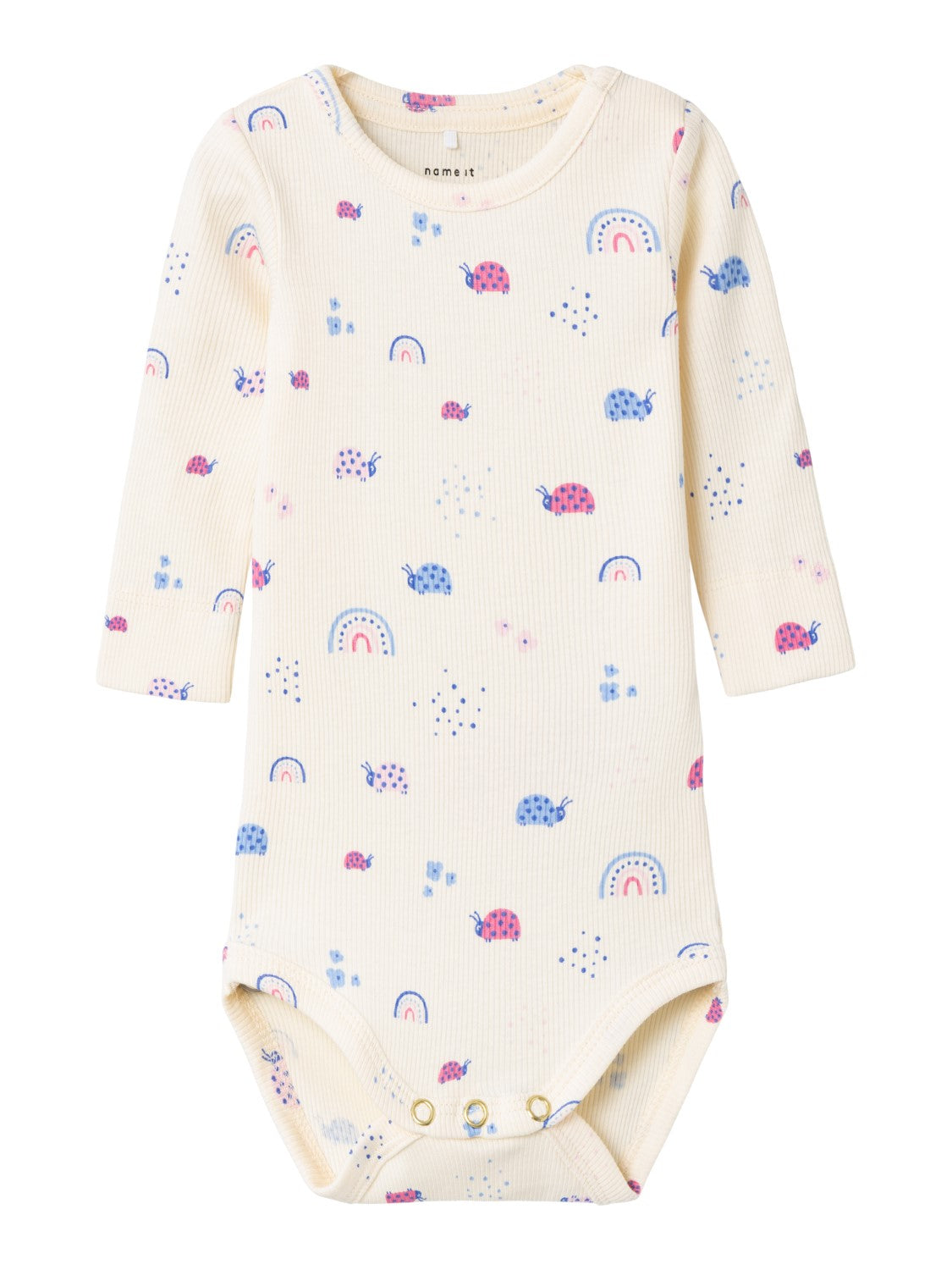 Name It Nanine Body - Buttercream med mariehøns & regnbuer