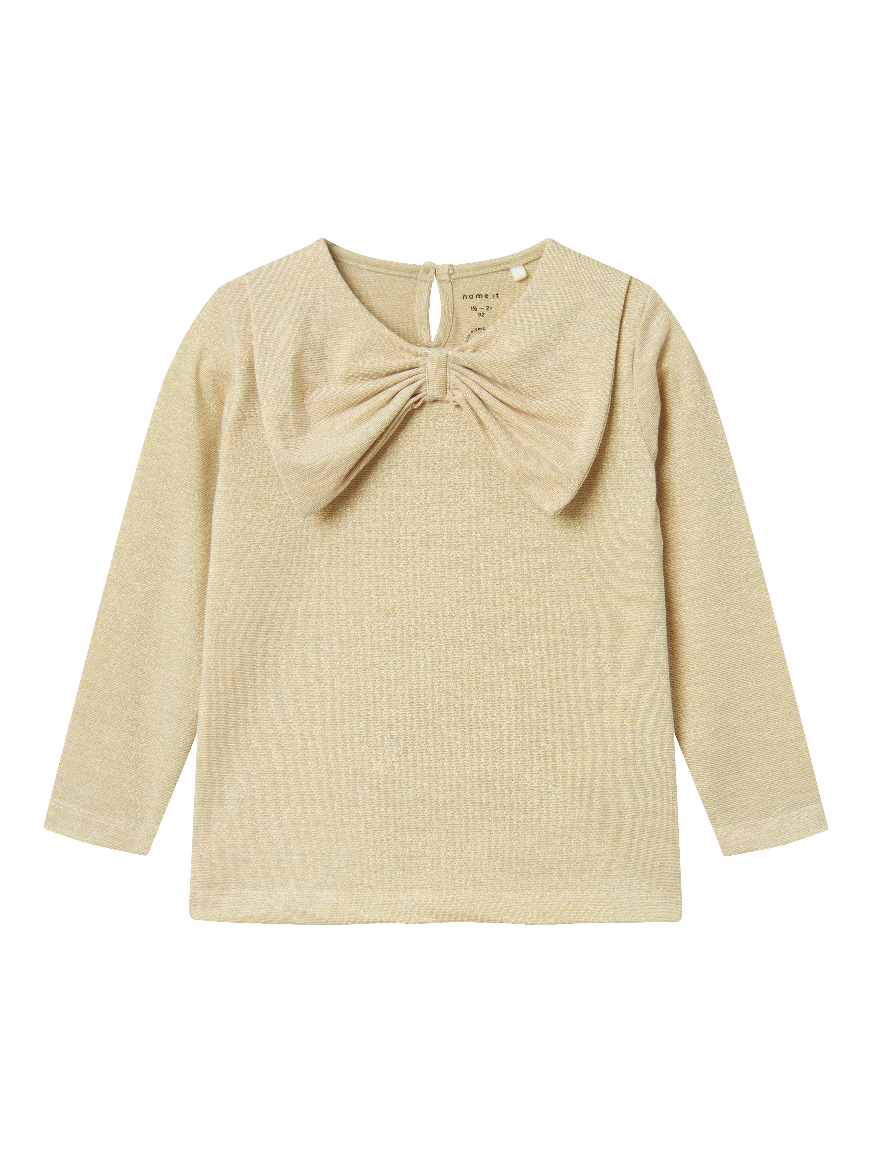 Name It Nanna Bluse - Frosted Almond med Glimmerdetalje