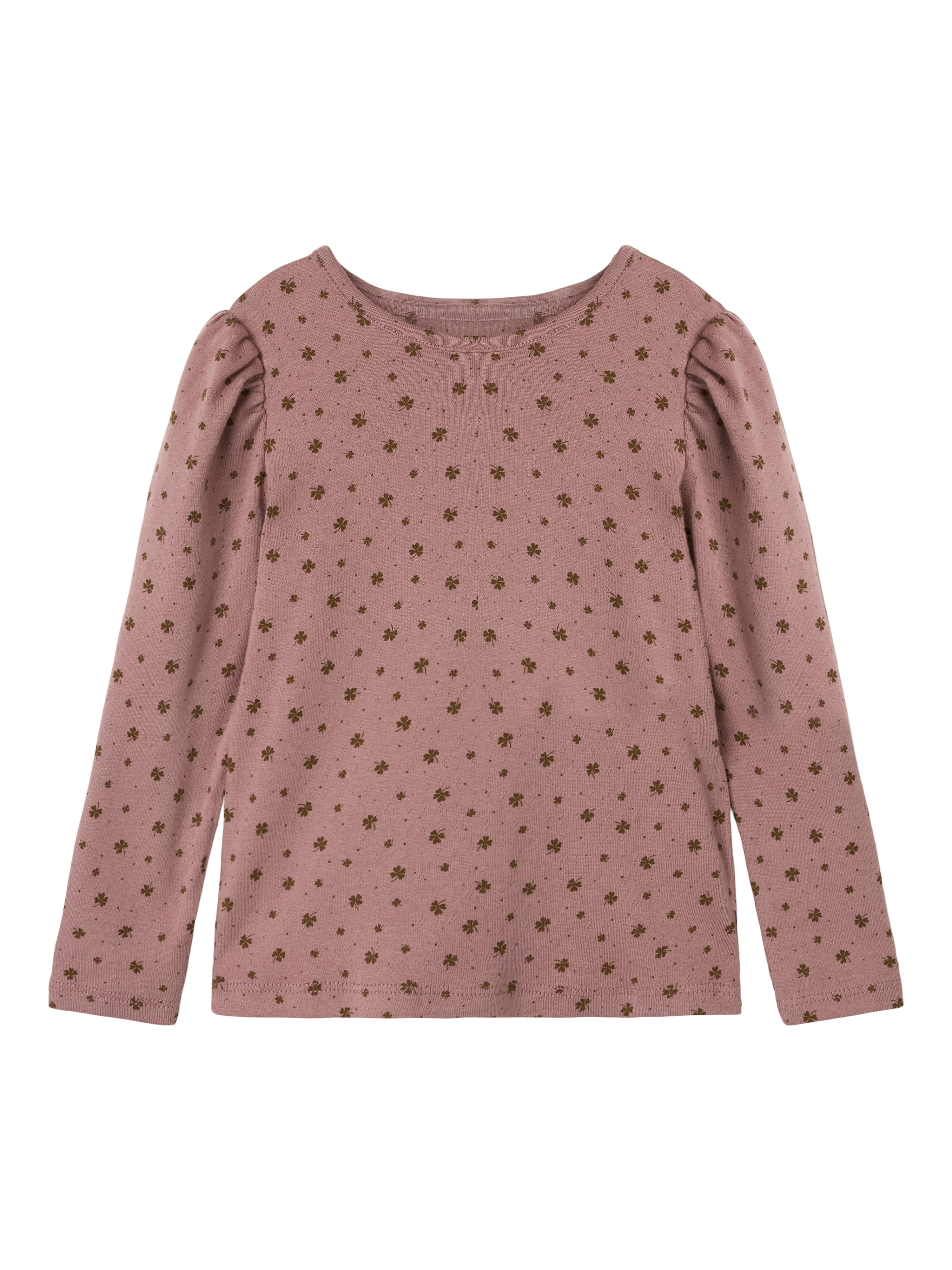 Elegant Noella Bluse i Twilight Mauve med Puf Ærmer