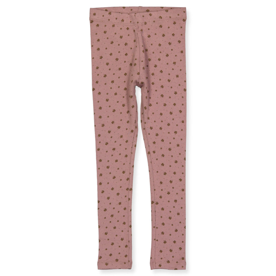 Name It Noella Leggings – Twilight Mauve med Firkløverprint