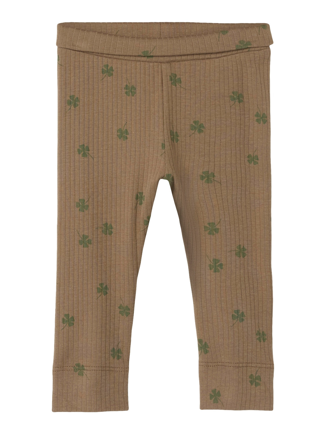 Name It Noellus Leggings - Valnød med Firkløverprint