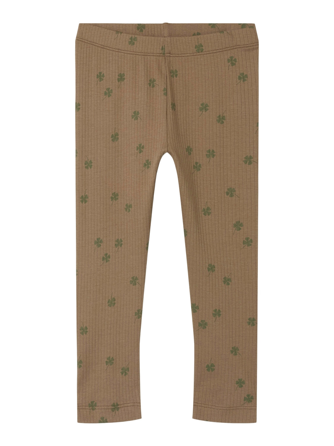 Name It Noellus Leggings - Valnød med Firkløverprint