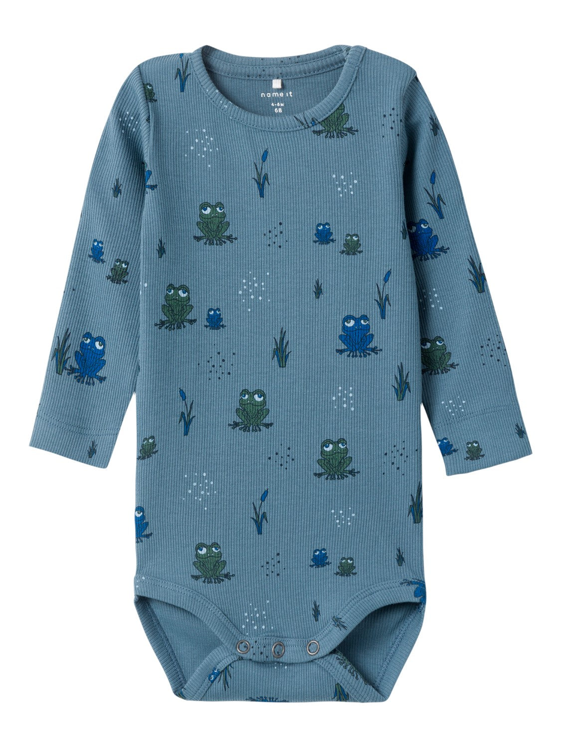 Name It Nolan Body - Blå Babybody med Frøer på udsalg