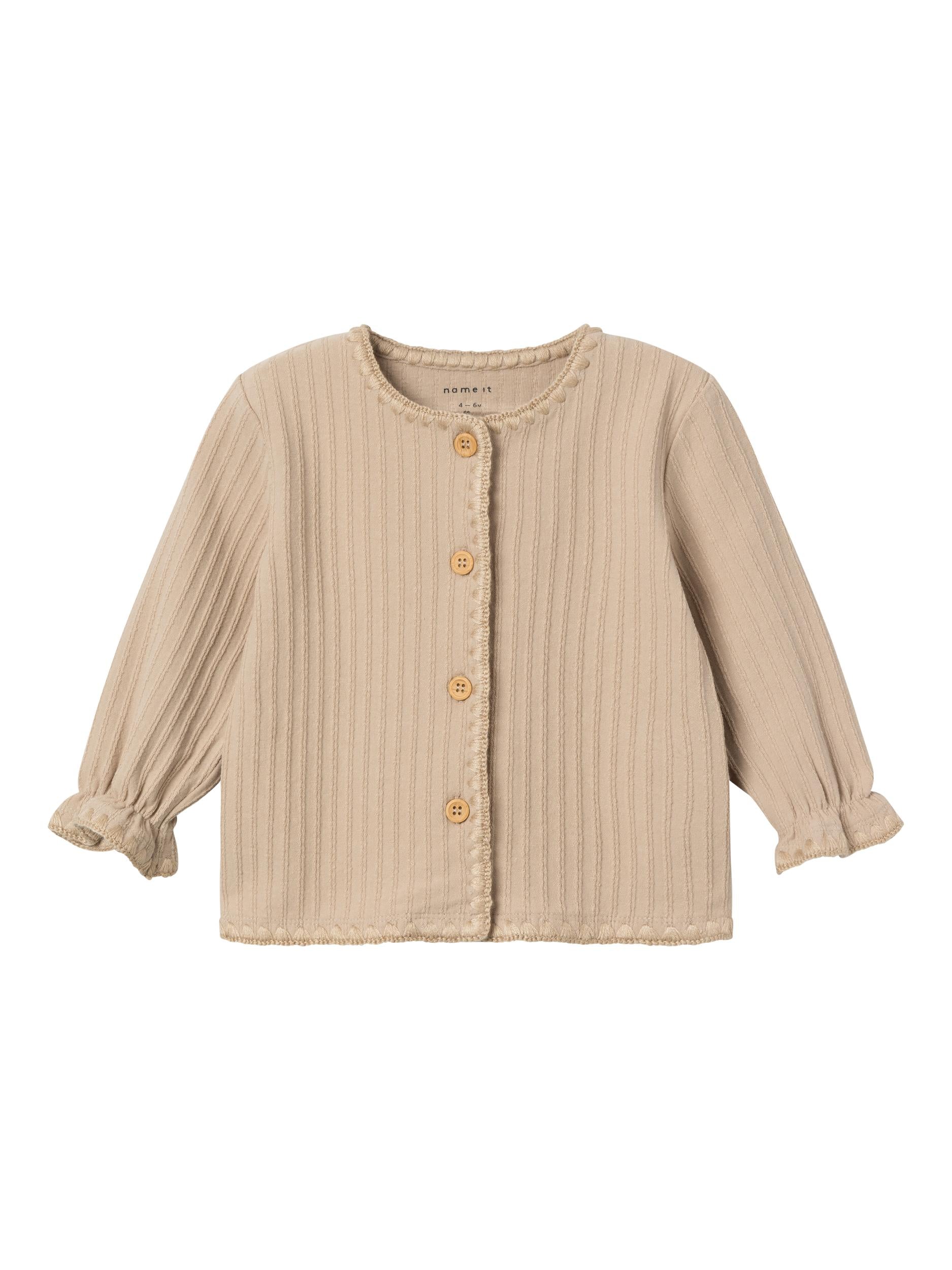 Name It Ofinne Cardigan - Oxford Tan - Elegant Børnetøj