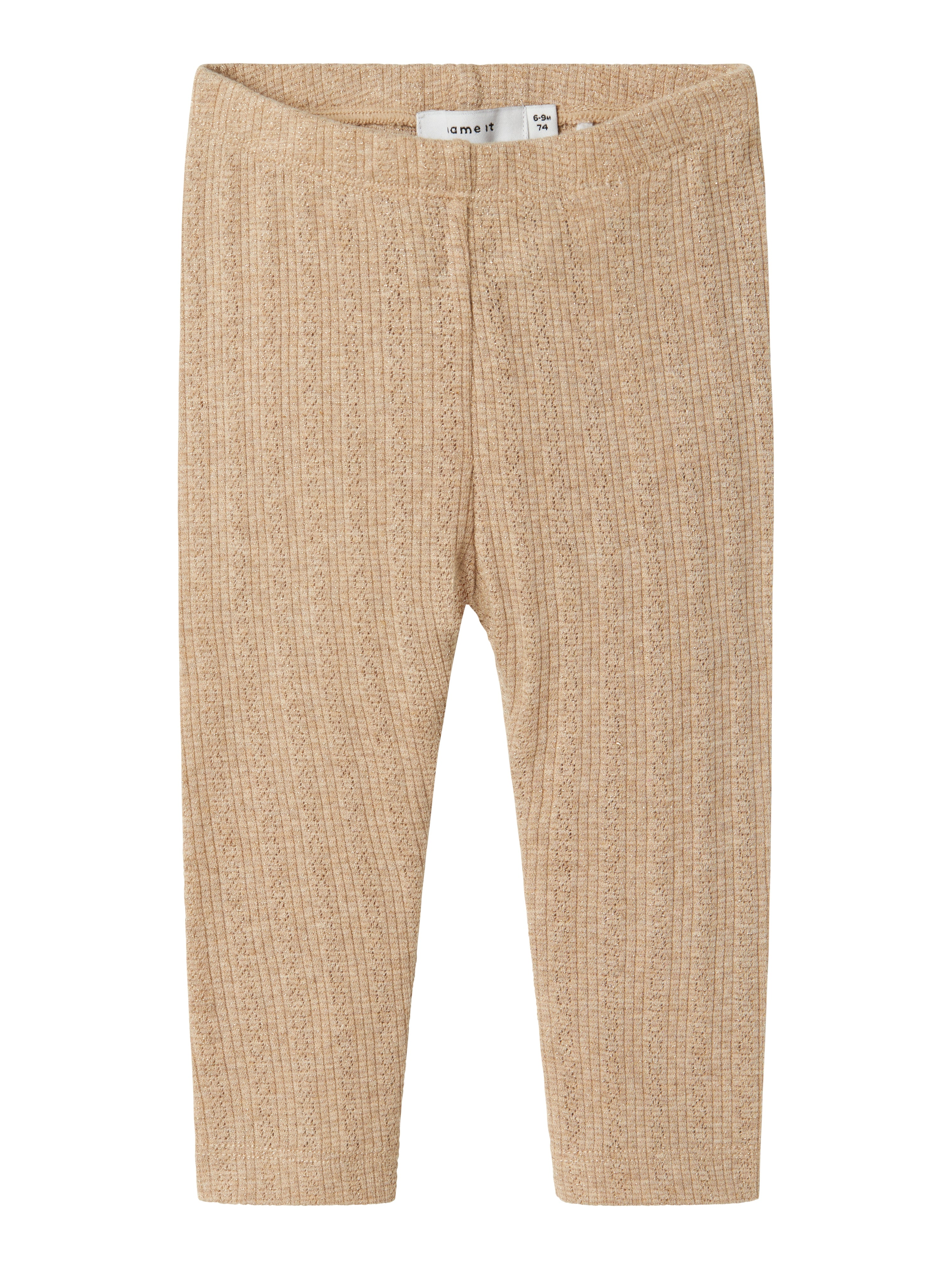 Name It Ohusa Leggings - Oxford Tan med Glimmerdetalje