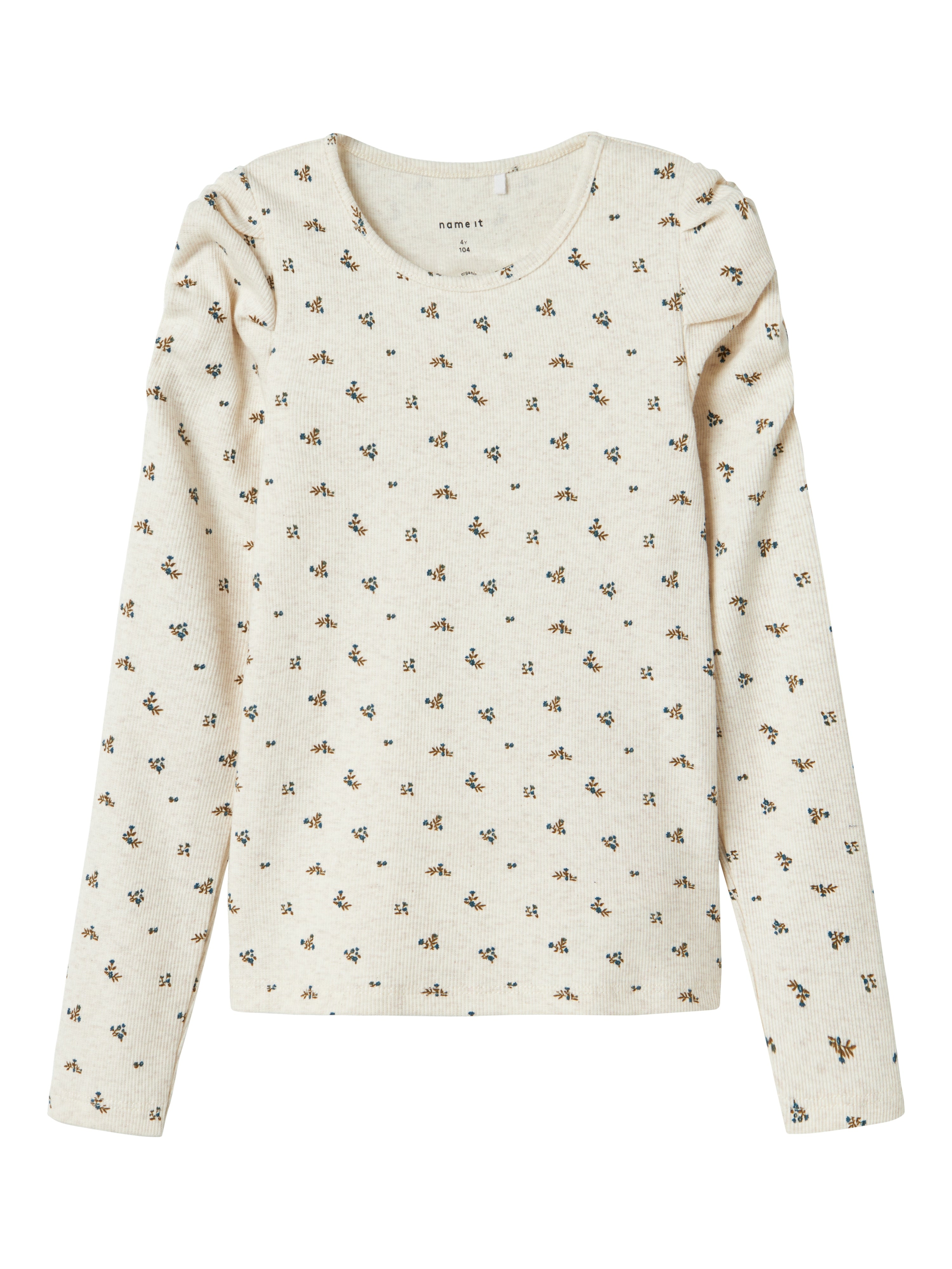 Name It Olinne Slim Top – Peyote Melange til små piger