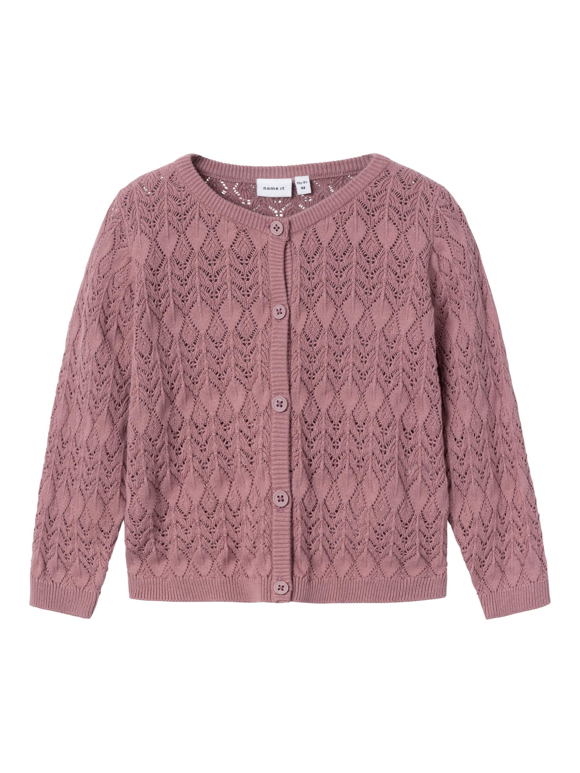 Name It Fhipil Strik Cardigan – Nostalgia Rose på udsalg!