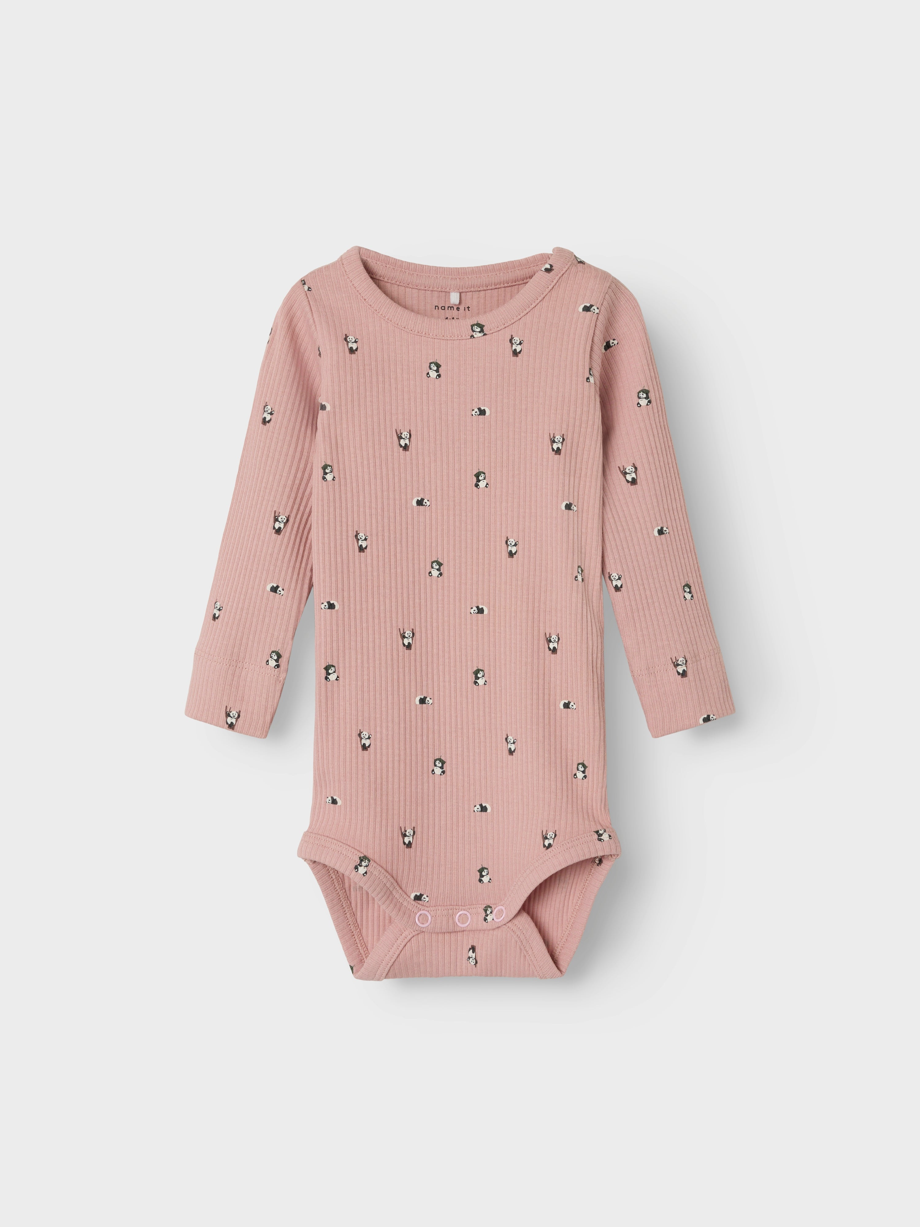 Sød Panda Body i Lys Mauve – Komfort til Dit Barn!