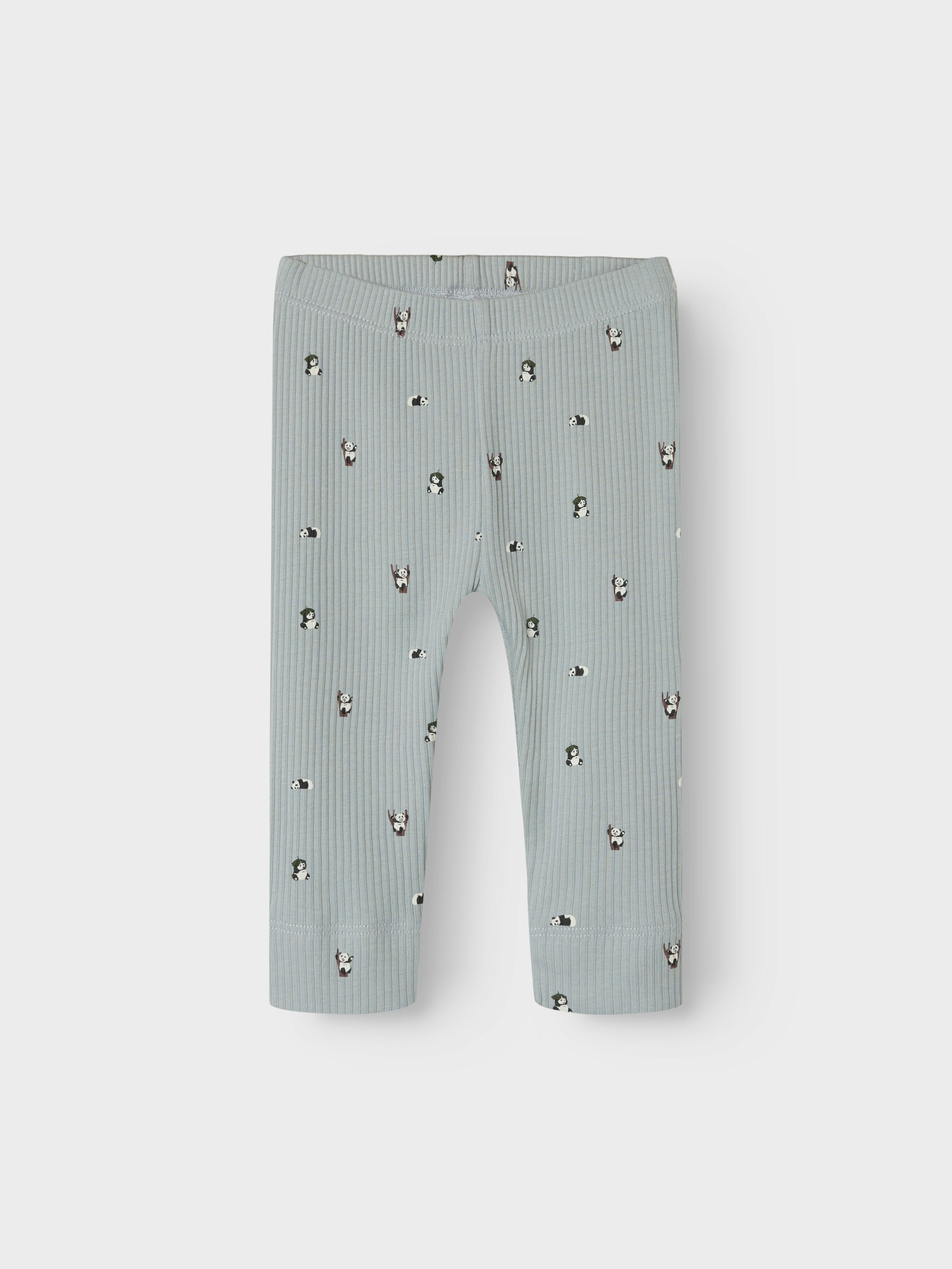 Name It Rica Leggings - Quarry med Søde Pandaer til Børn
