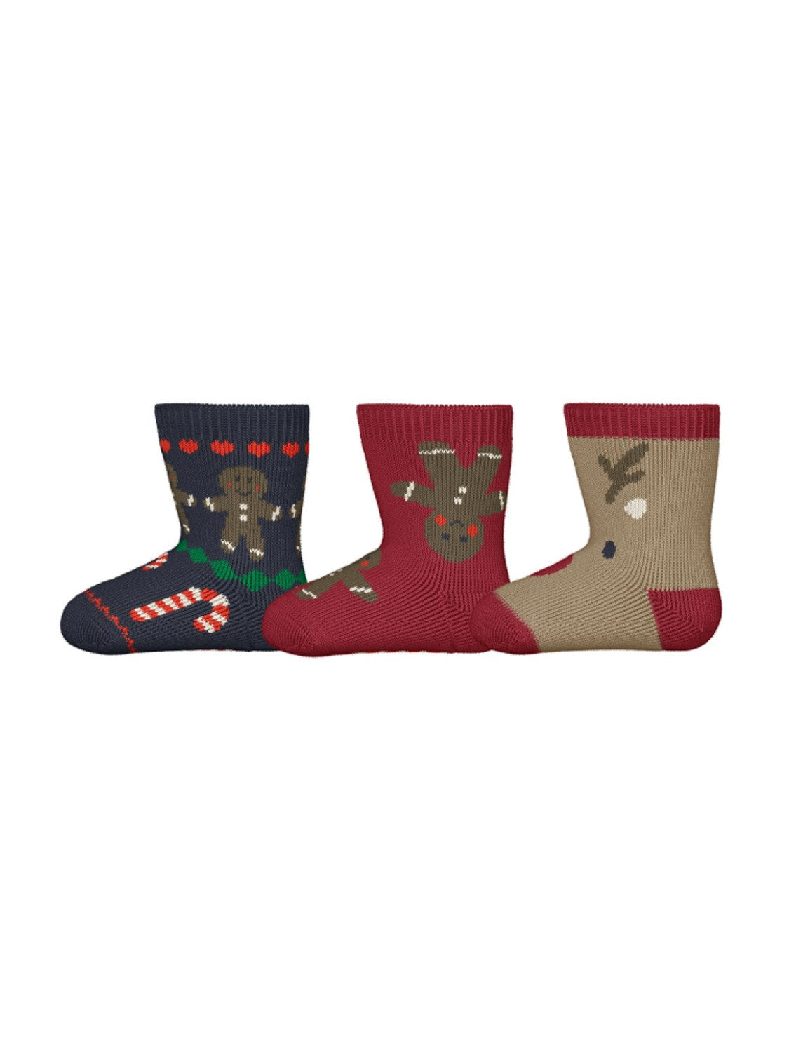 Name It Richristmas 3-pak Strømper – Festlige Julemotiver