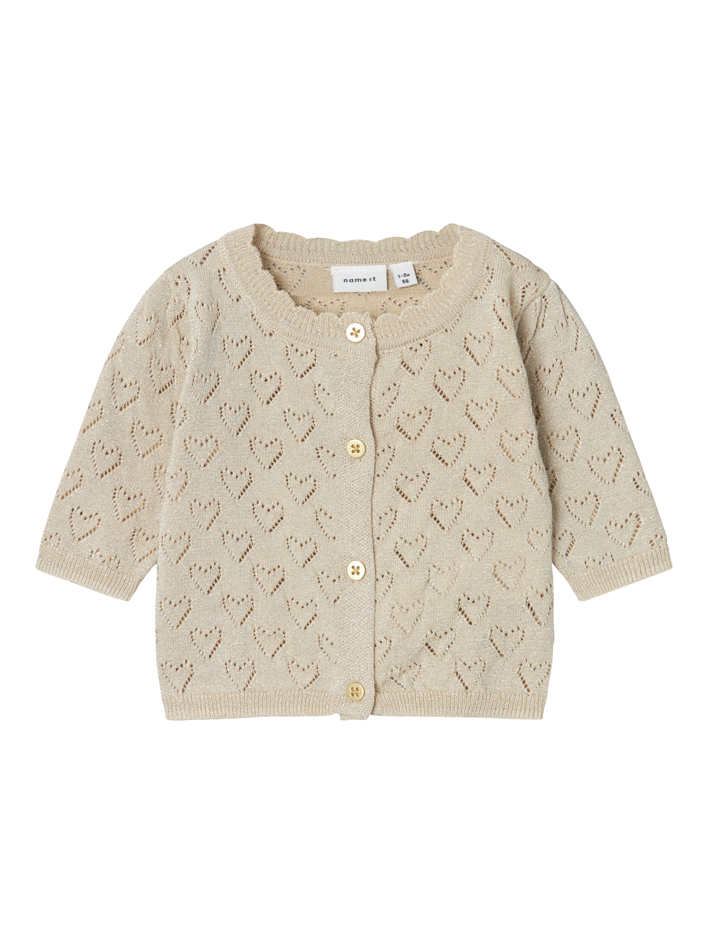 Name It Riglitter Strik Cardigan - Frosted Almond Udsalg!