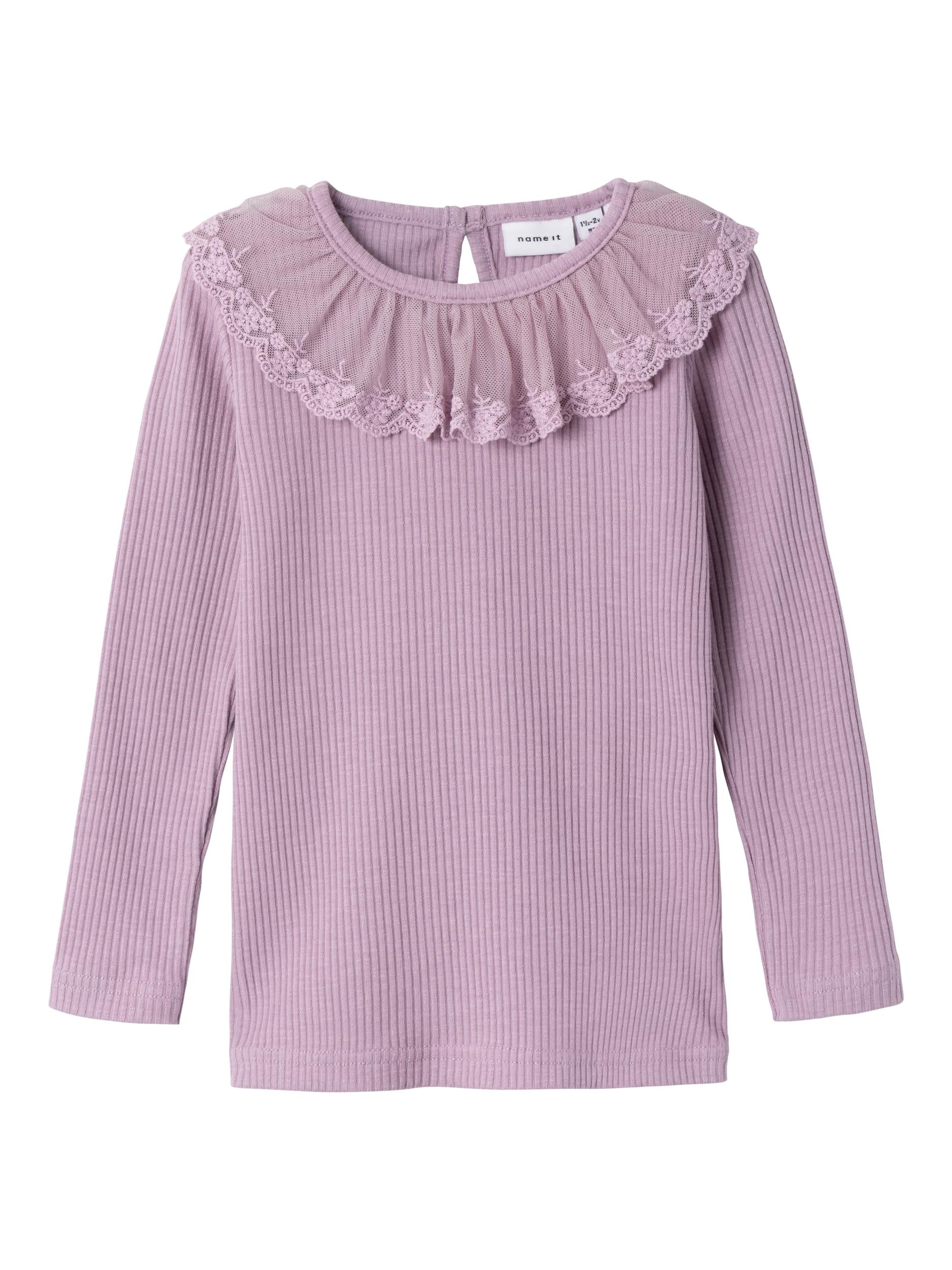 Elegant Rusa Slim Top - Lavendel Mist til Fest og Hverdag