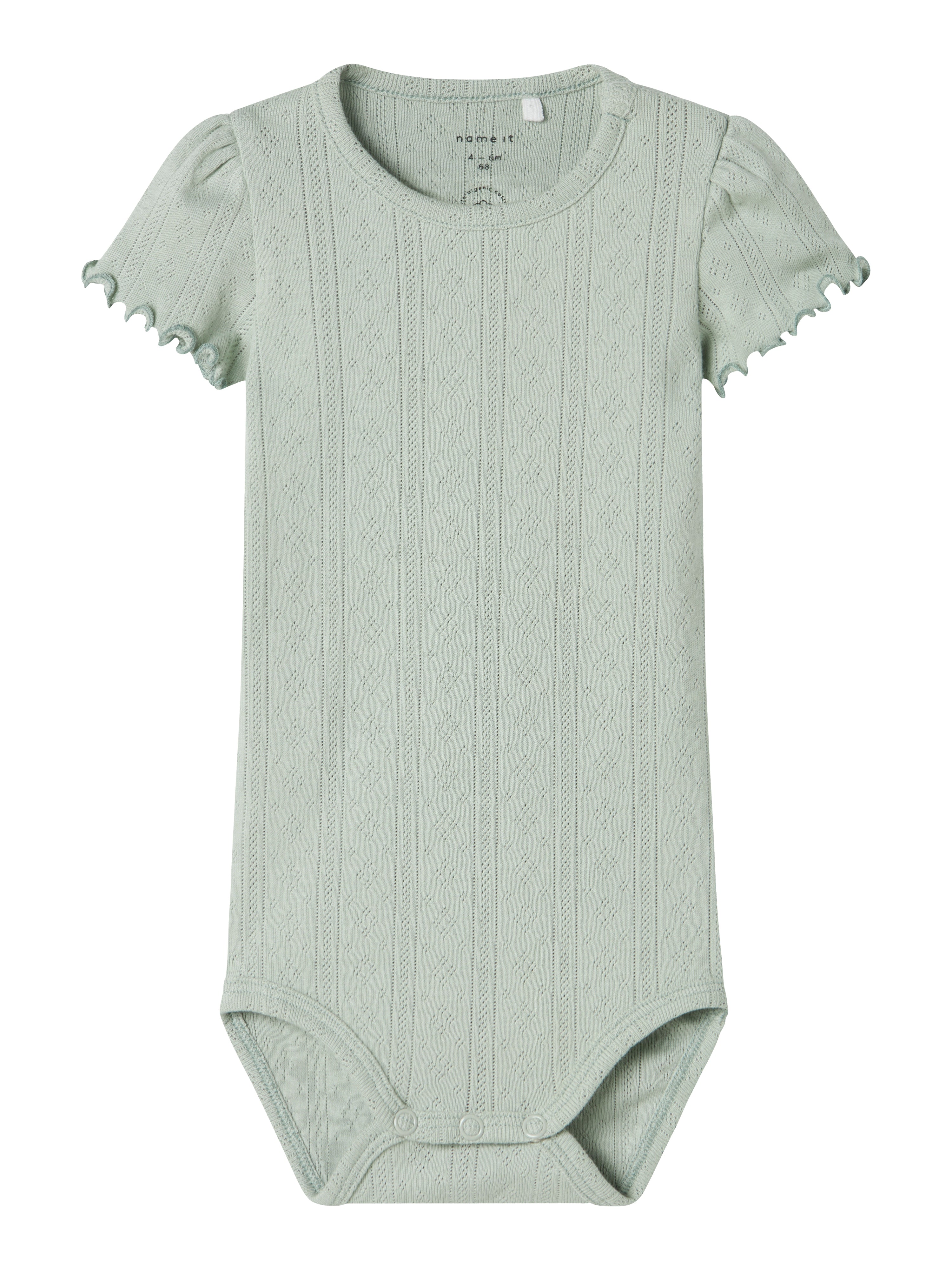 Name It Silke Body – Aqua Gray – Økologisk Børnekomfort