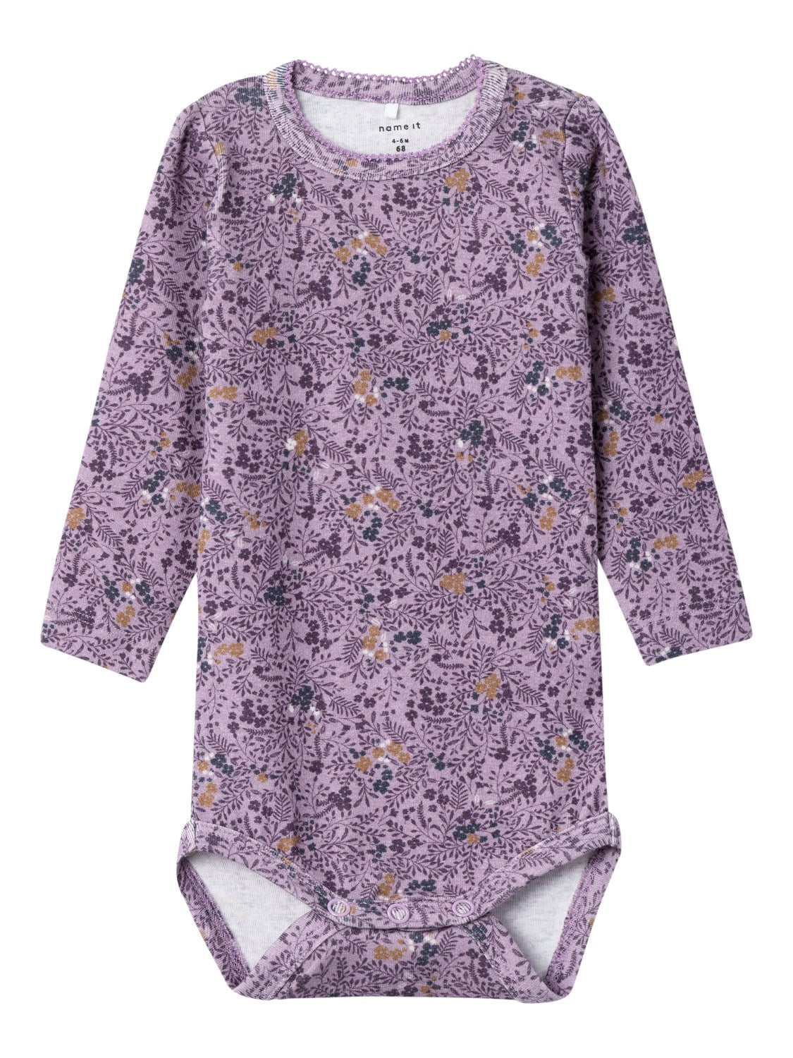 Name It Sobia Body - Lavendel Mist med Blomsterprint