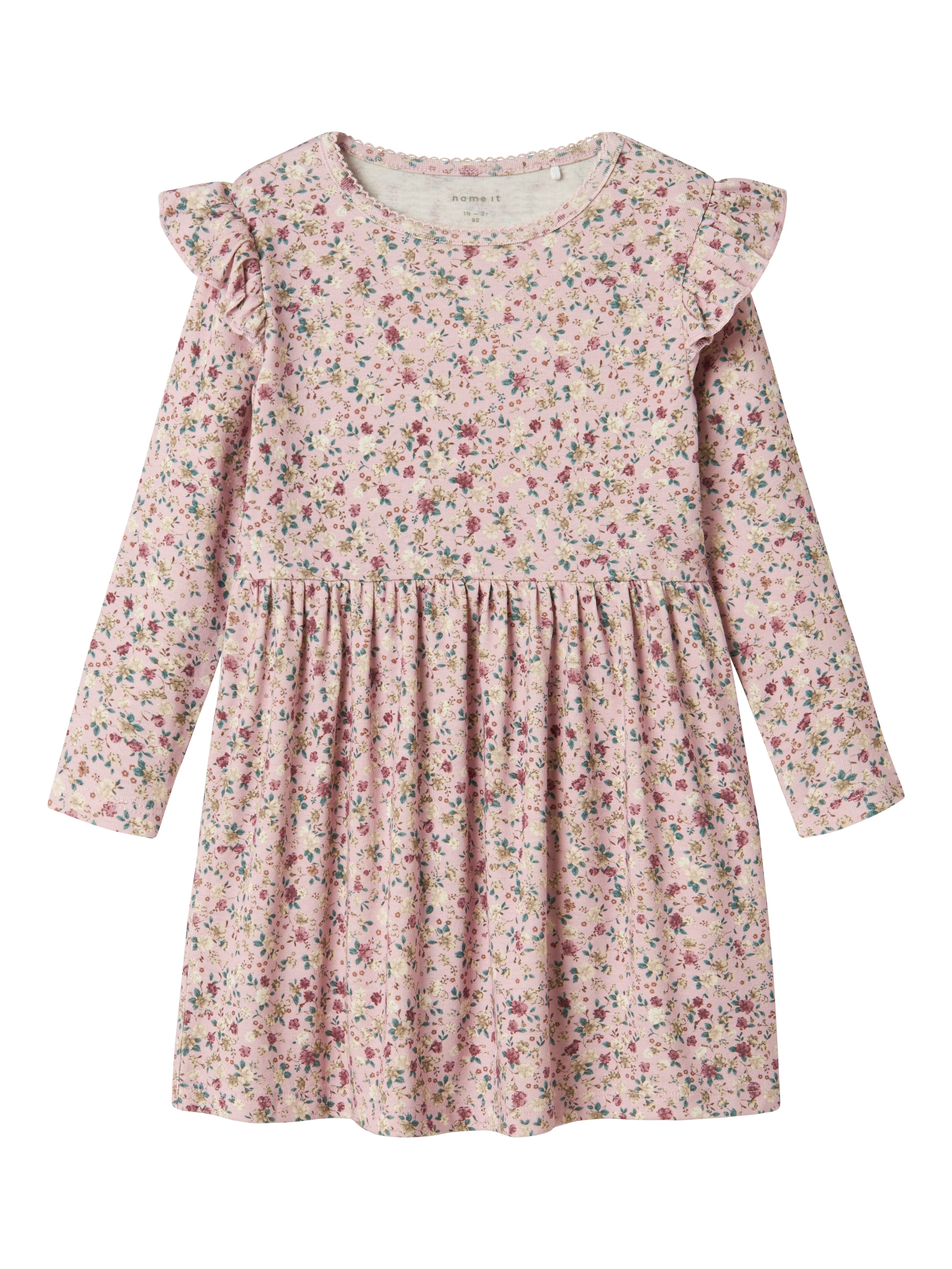Sødt Blomsterkjole med Flæser til Små Piger - Udsalg!