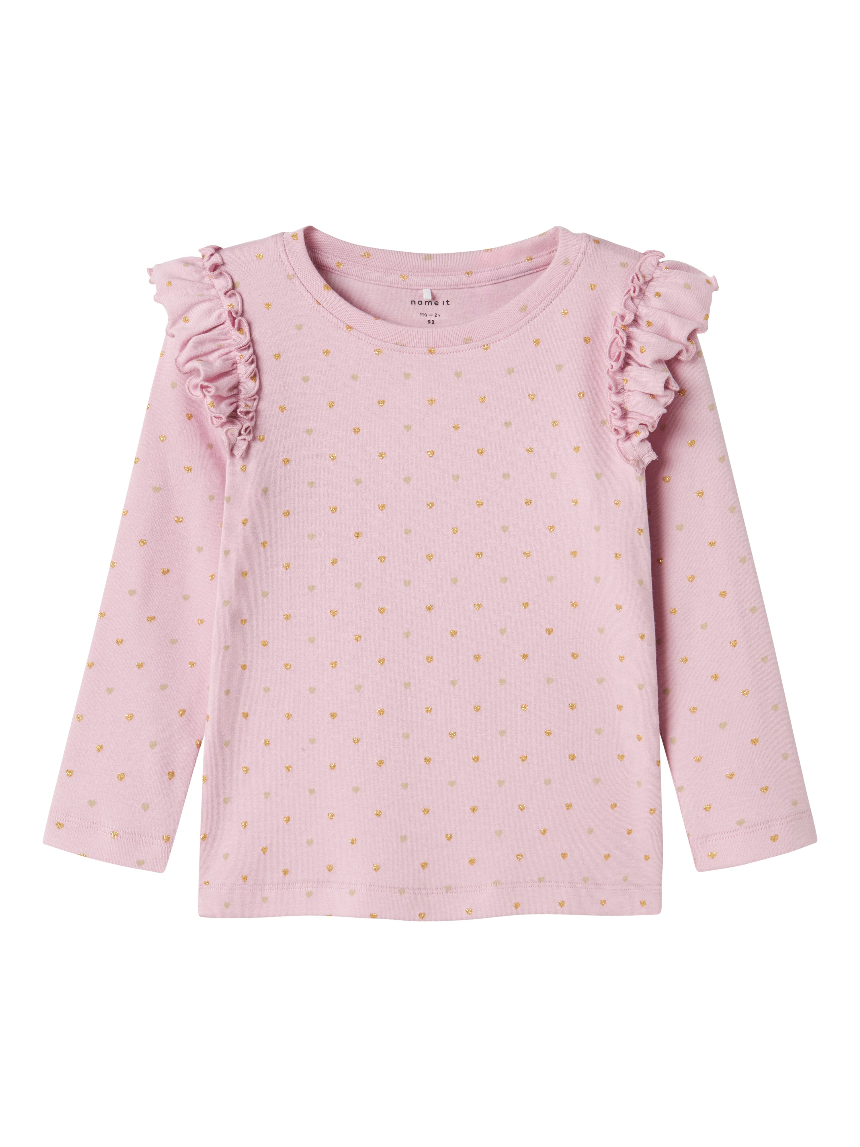 Name It Sophie Top – Bluse med Hjerter og Glimmer på udsalg!