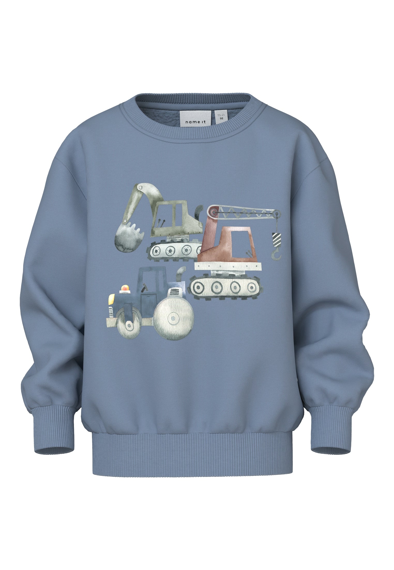 Name It Sven Sweatshirt – Lyseblå med Print til Børn