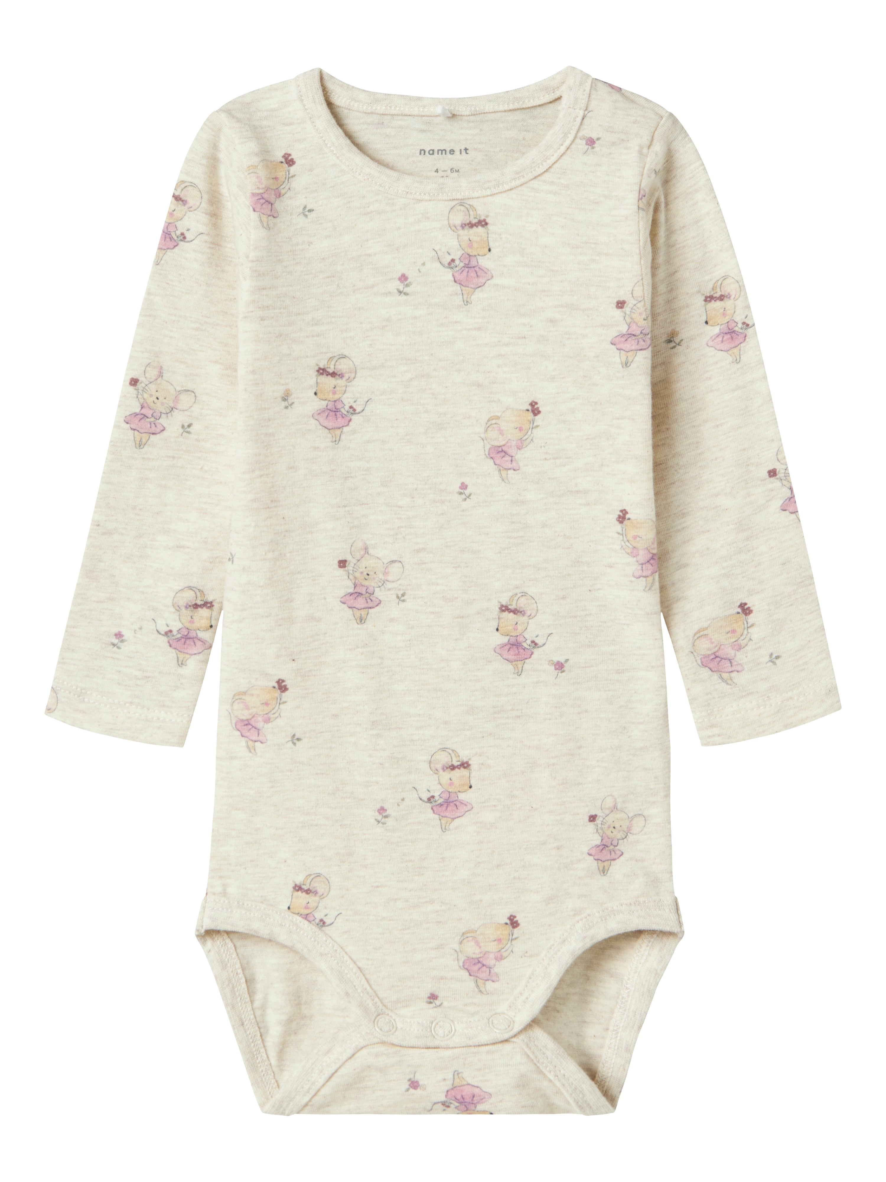 Name It Tadie Body - Ballerina Print i Peyote Melange