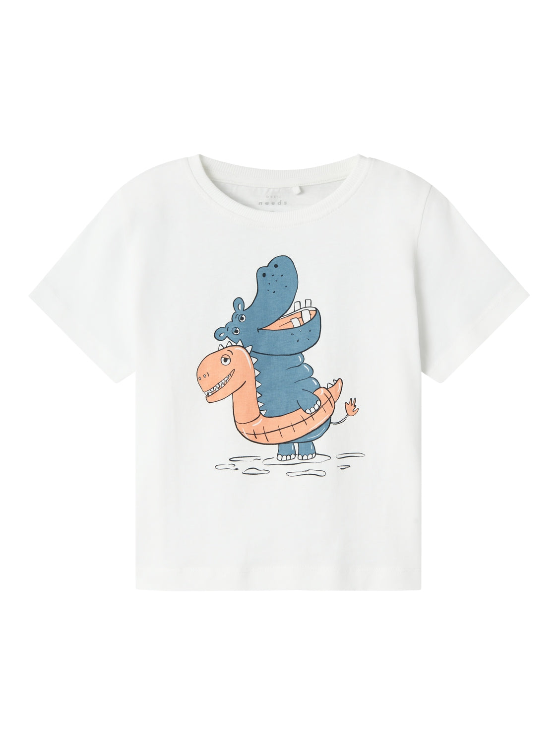 Name It Vagno T-shirt – Lys Hvid med Unikt Print