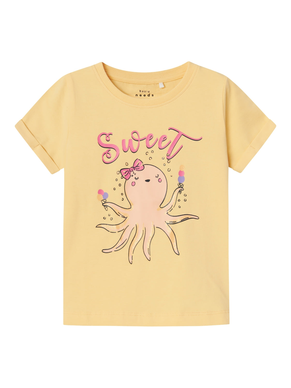 Sød Glimmer Blæksprutte T-shirt til Børn – Must-Have!