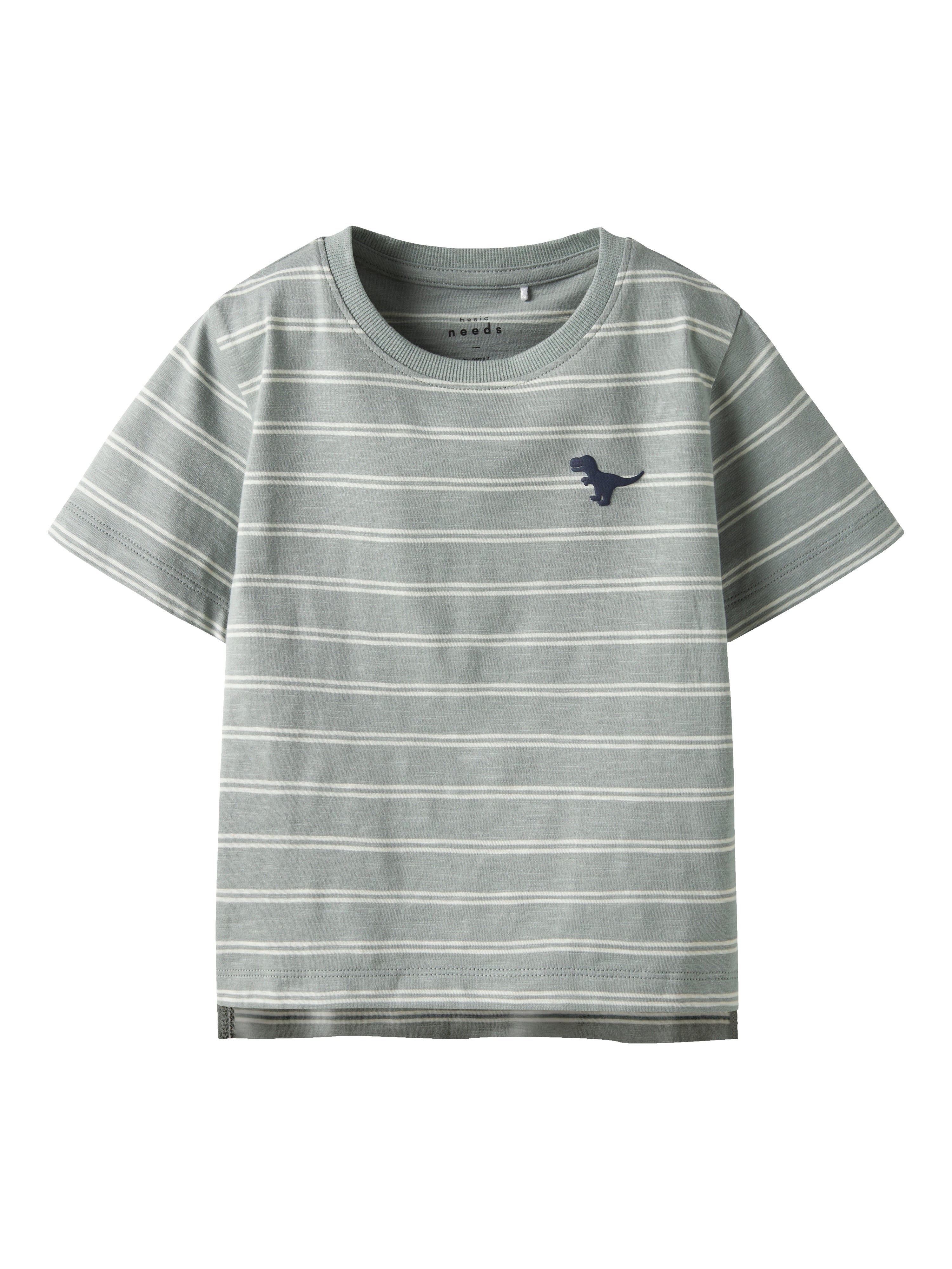 Name It Voby T-shirt – Slate Gray med Dinosaurer til Børn