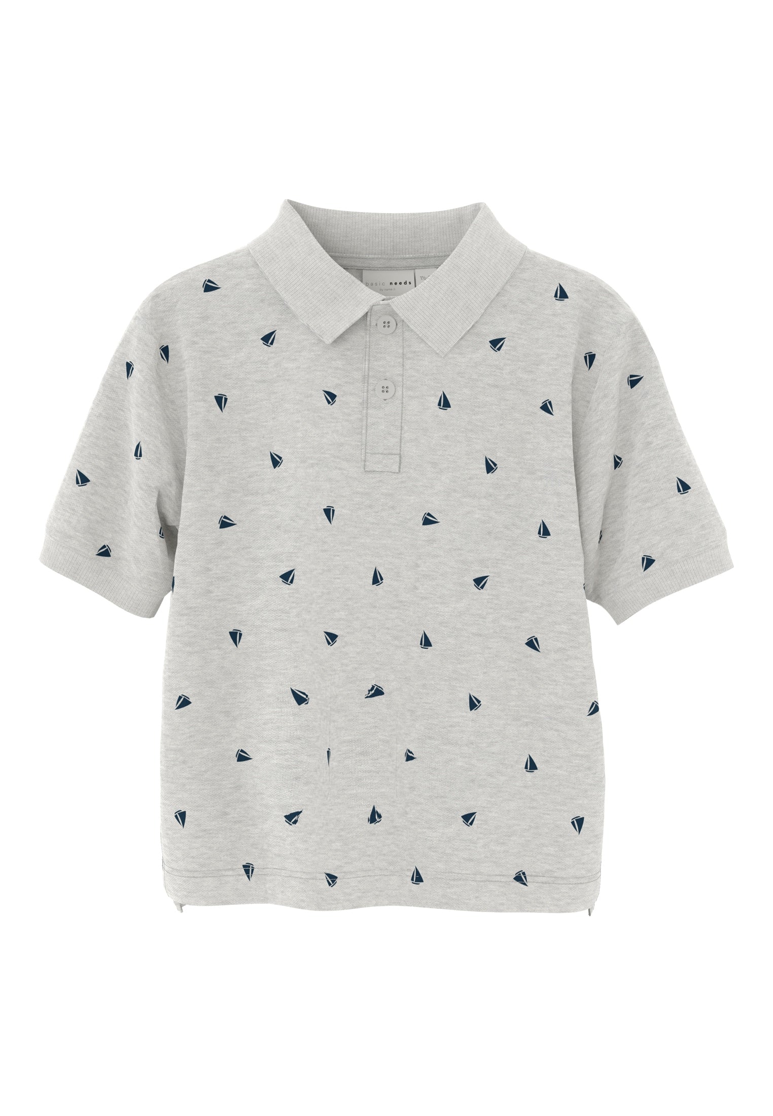 Name It Volo Polo – Lys Grå Melange – Børnepolotrøje