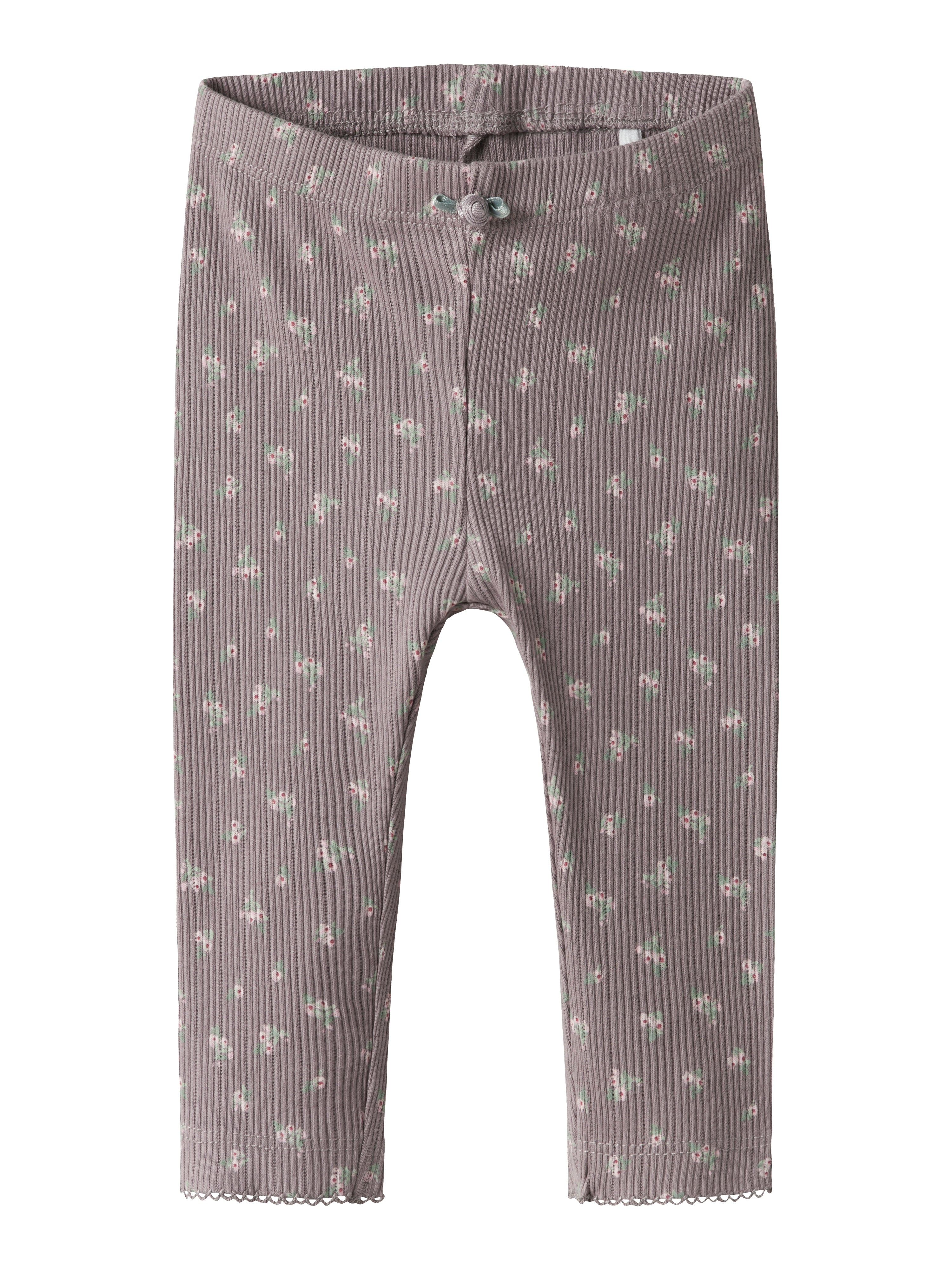 Name It Hoise Leggings – Lilla med Blomsterprint til Børn