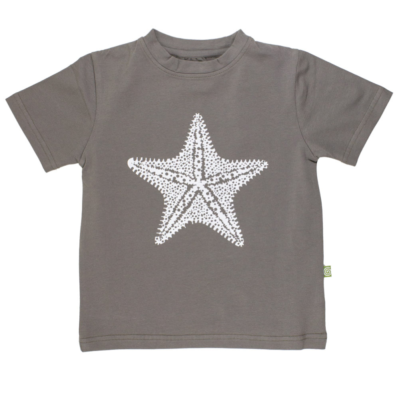T-shirt Med Hvid Søstjerne - Brun