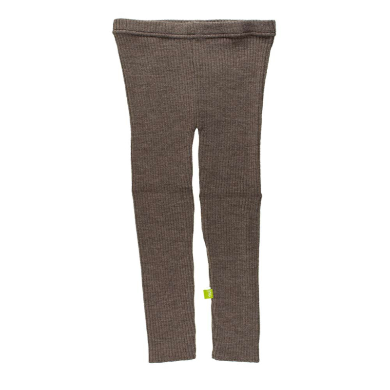 Nui Organics Uld Strik Leggings I Merinould  Brunmeleret