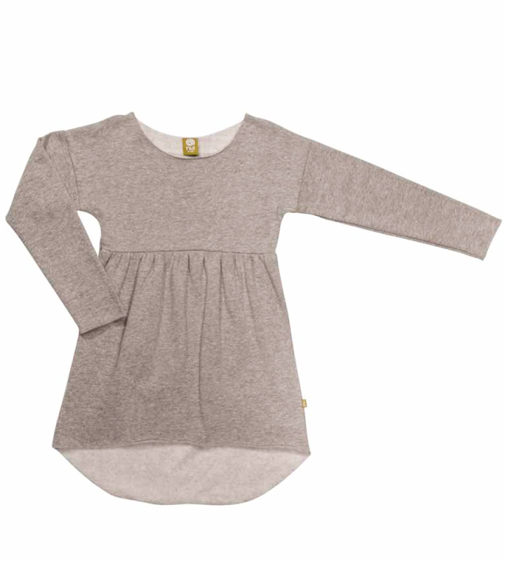 Sweatshirt Kjole - Grå Med Rå Kanter
