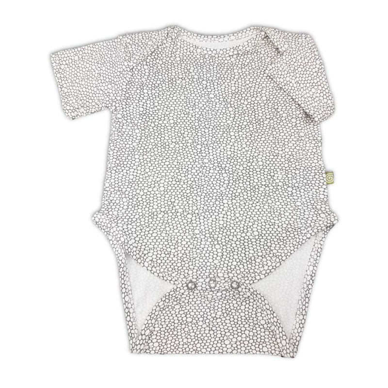 Kortærmet Body - Hvid Bobleprint