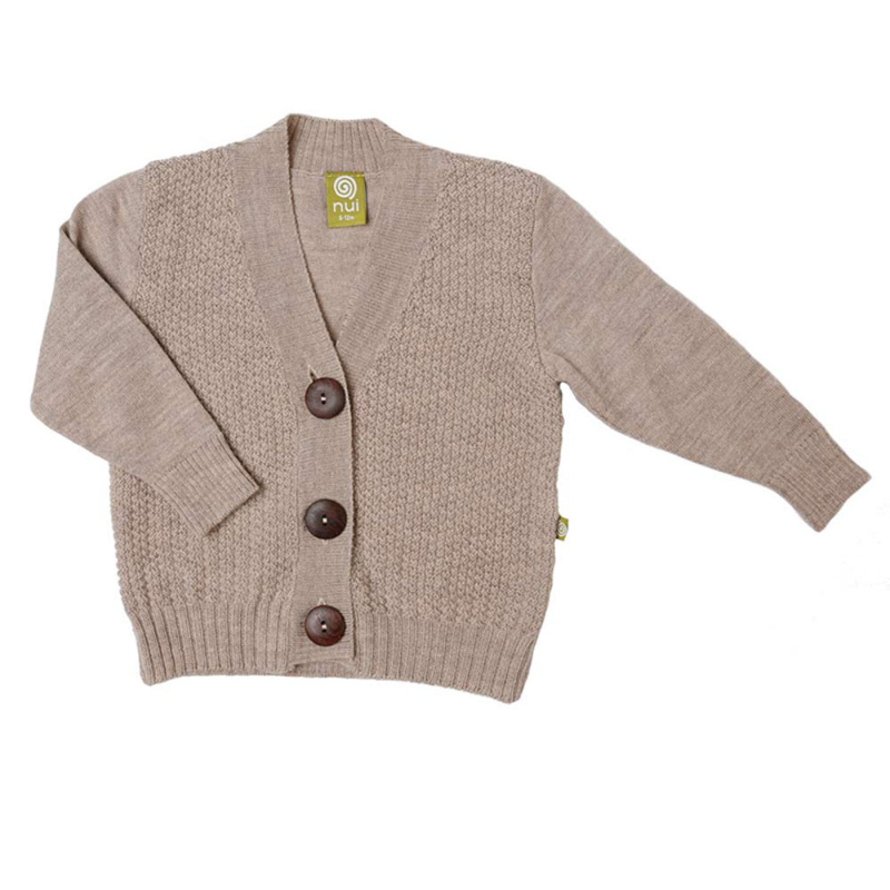 Uld Cardigan - Lys Brun