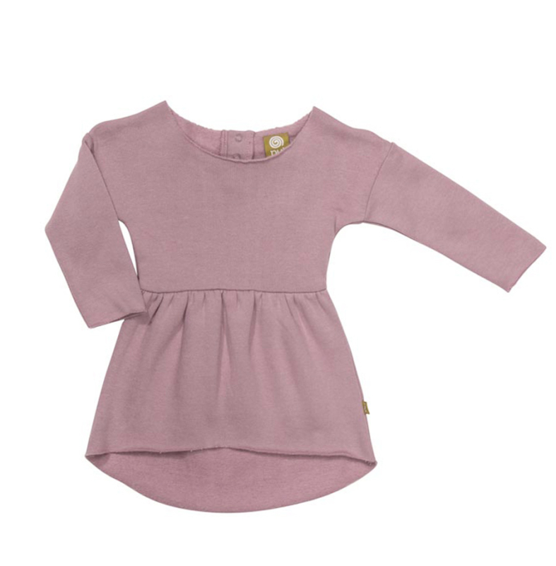 Sweatshirt Kjole - Lys Lilla Med Rå Kanter