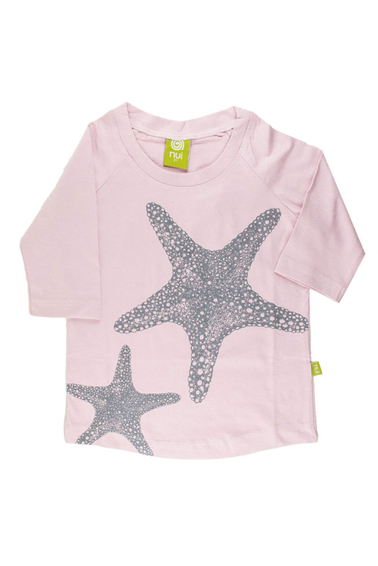 Bluse Med Søstjerneprint - Støvet Rosa