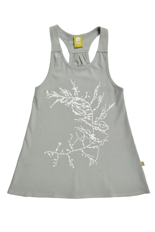 Tank-top Sommerkjole - Grå Med Print