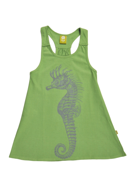 Tank-top Sommerkjole - Grøn Med Print