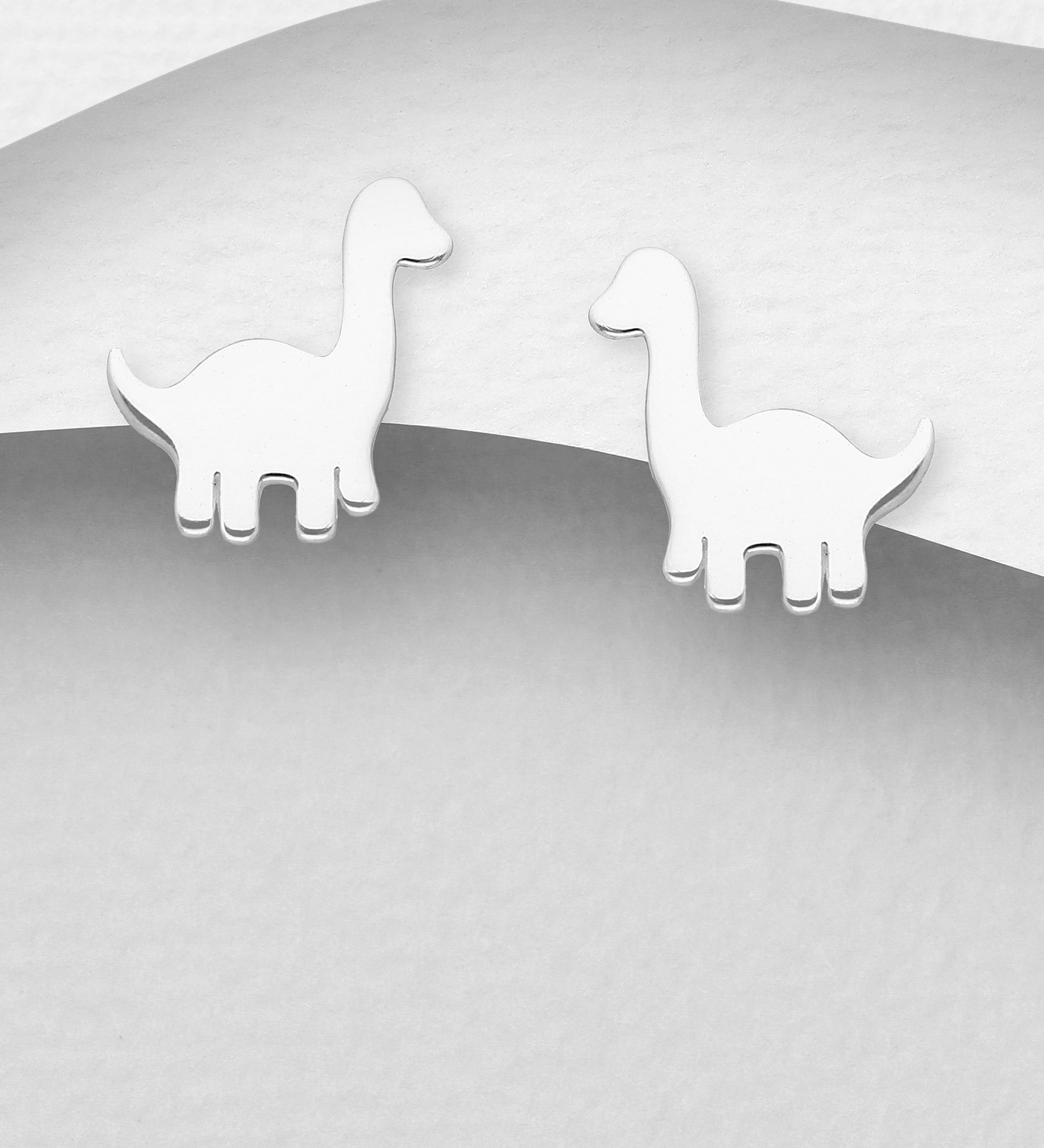 Klassiske Sølv Dino Ørestikker til Børn - Fantastisk Gaveidé