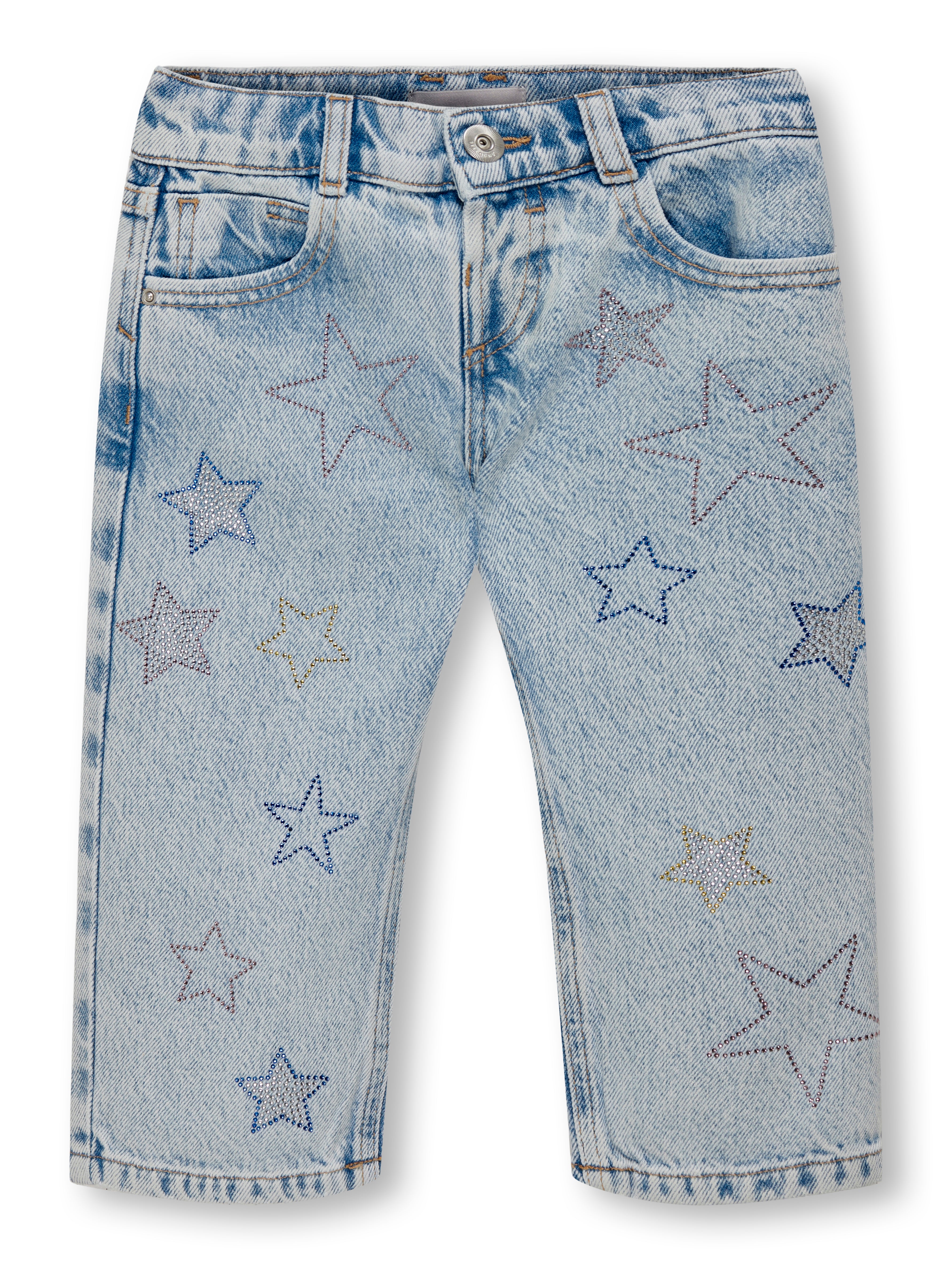Only Mini Carly Stjerne Denim Jeans – Lys Blå til Børn
