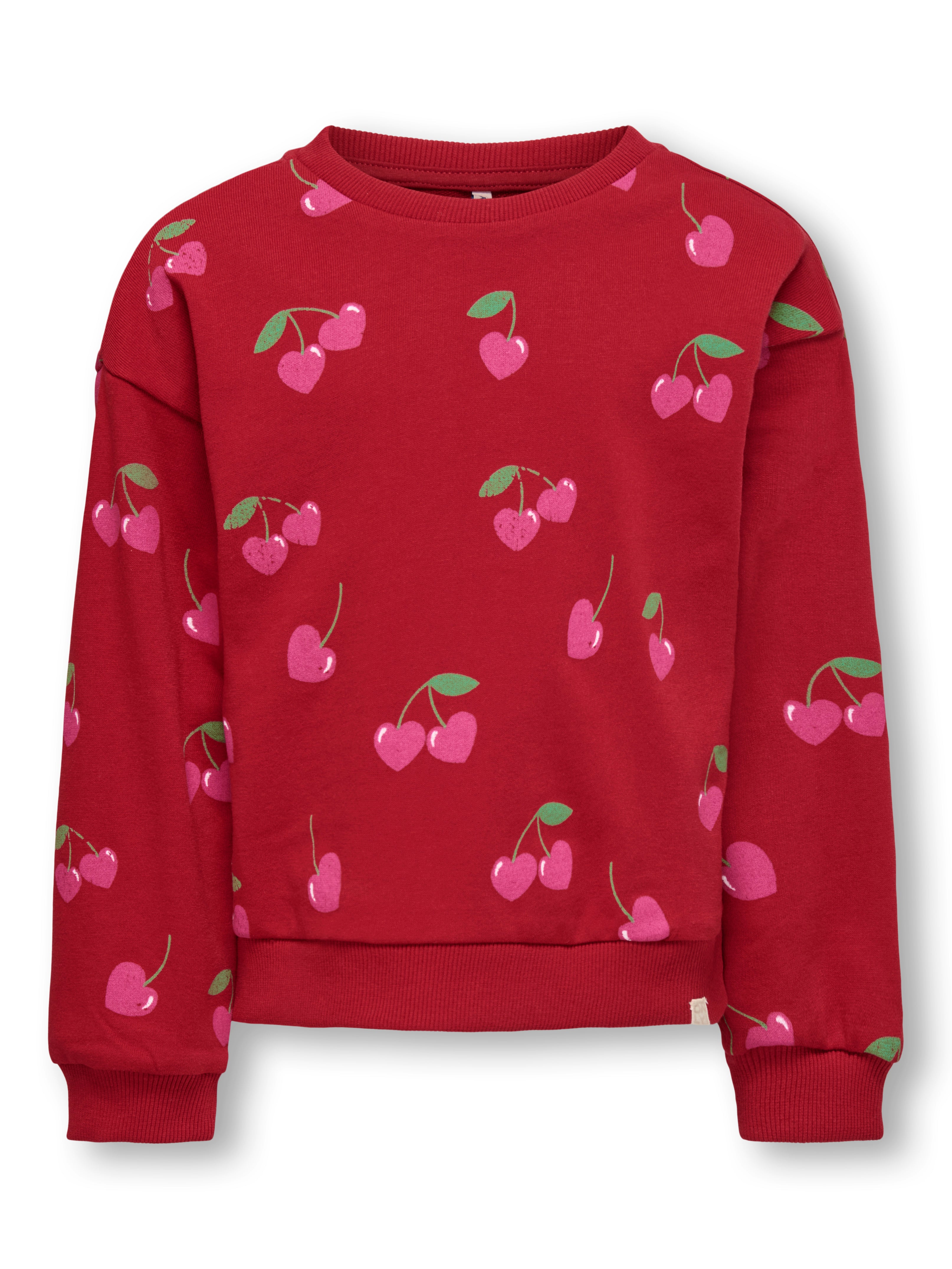 Only Mini Artsy Sweatshirt - Equestrian Red på tilbud!