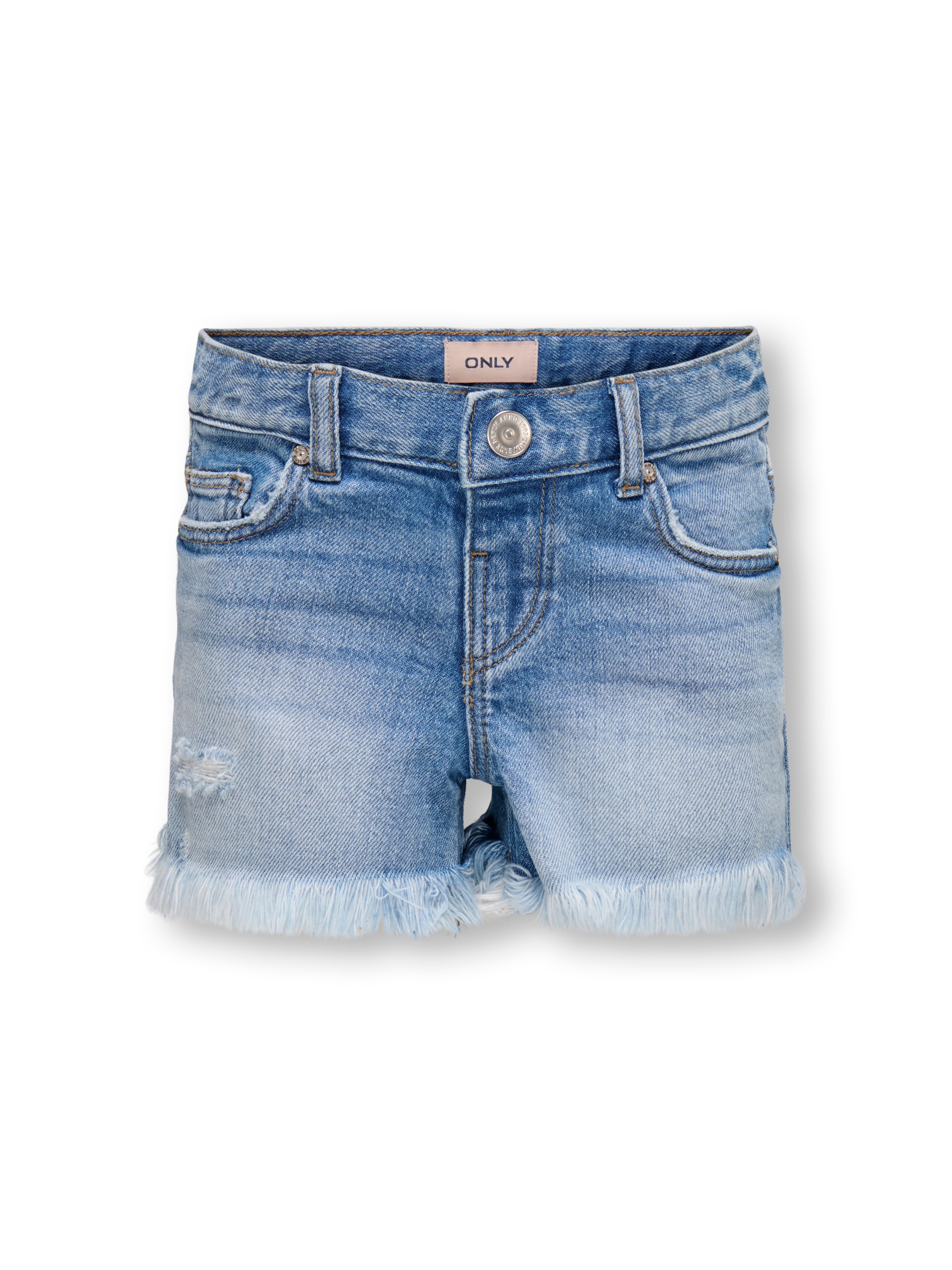 Only Mini Robyn Vintage Palm Denim Shorts – Lys Blå Stil