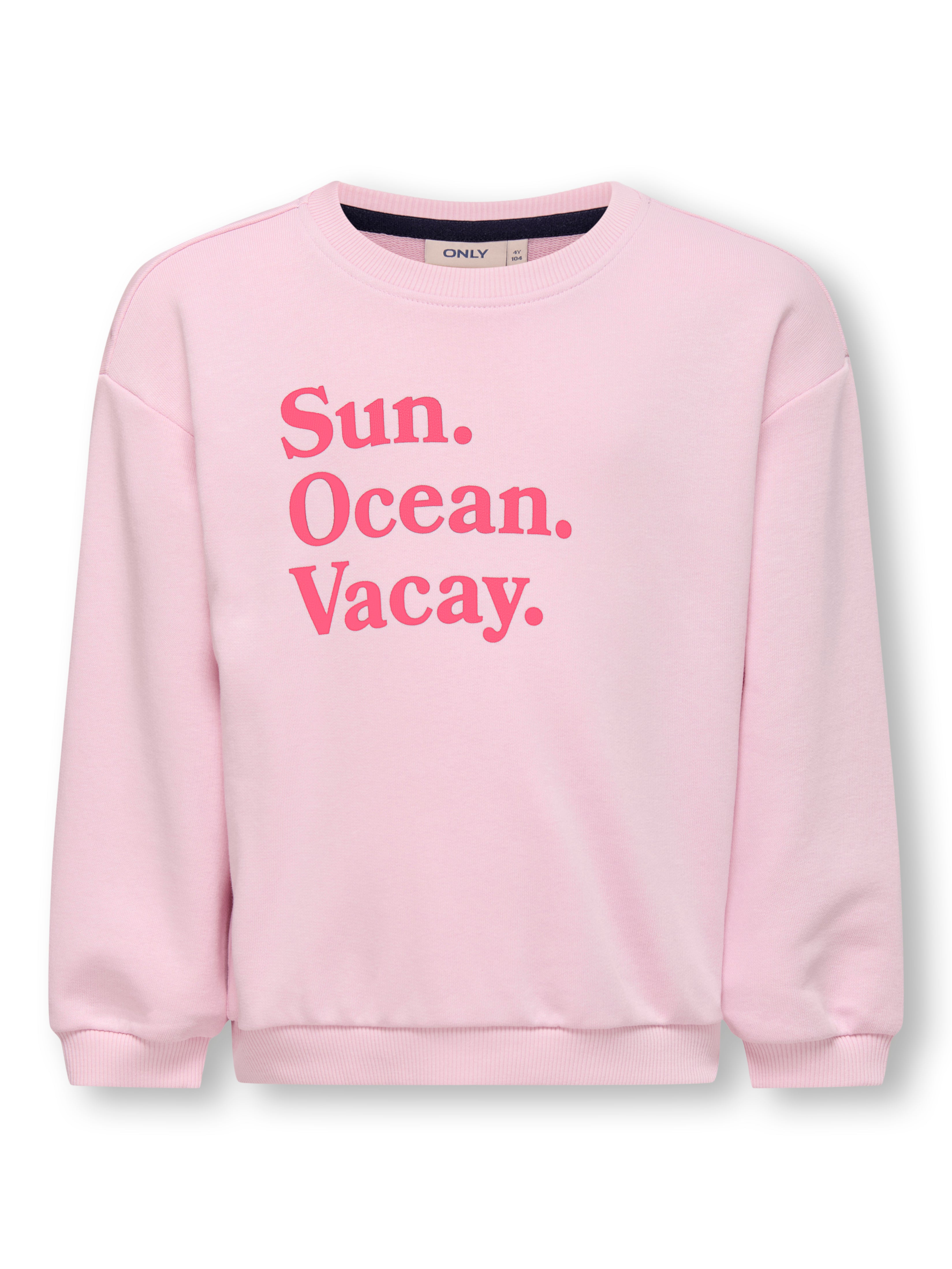 Mini Sommer Sweatshirt – Ferie i Delikat Rosa Farve